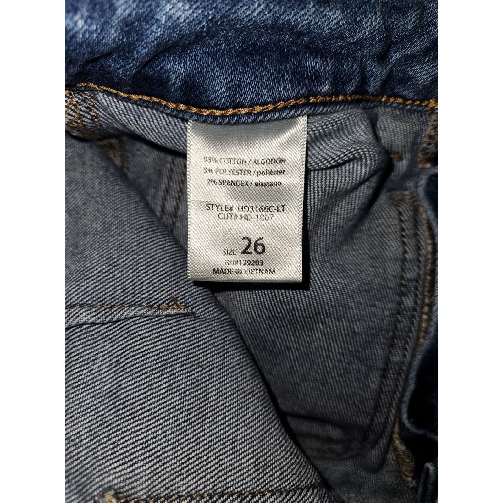 Vintage Hidden Jeans Flared Jeans 26 Blue Light Wash High Rise Distressed Raw Hem Denim Juniors Boys Girls Size 26" / US 2 / IT 38 - 8 Thumbnail