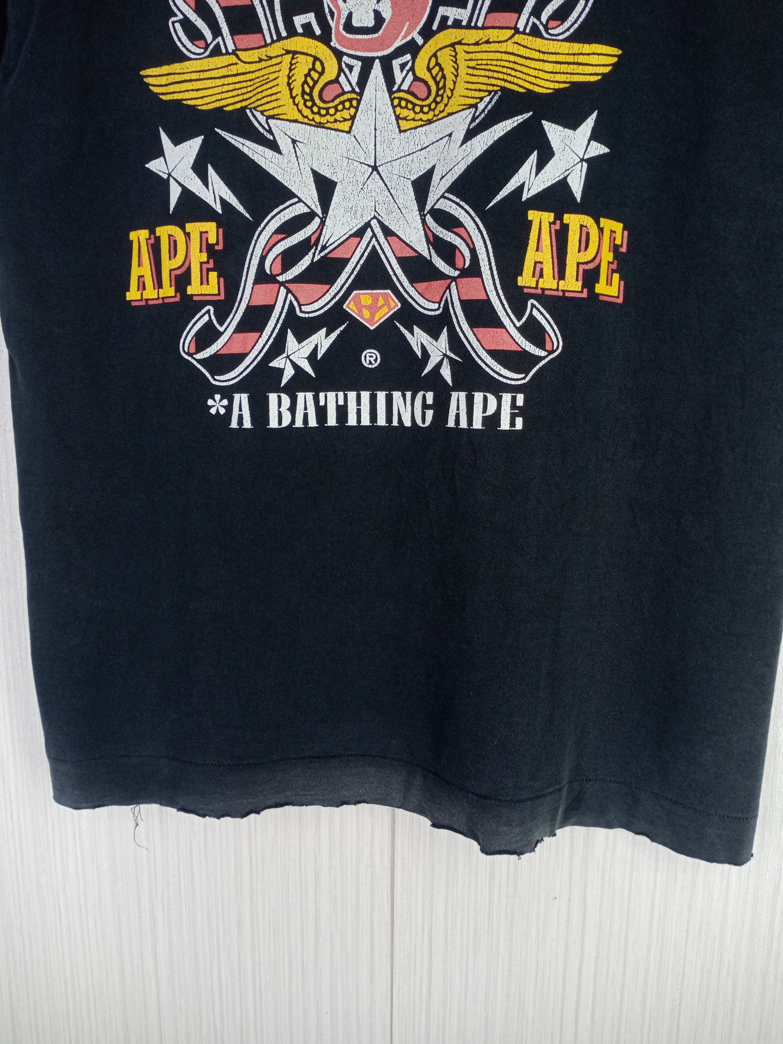 Bape Rare Vintage BAPE SHALL NEVER KILL Distressed Tshirt Size US M / EU 48-50 / 2 - 17 Thumbnail