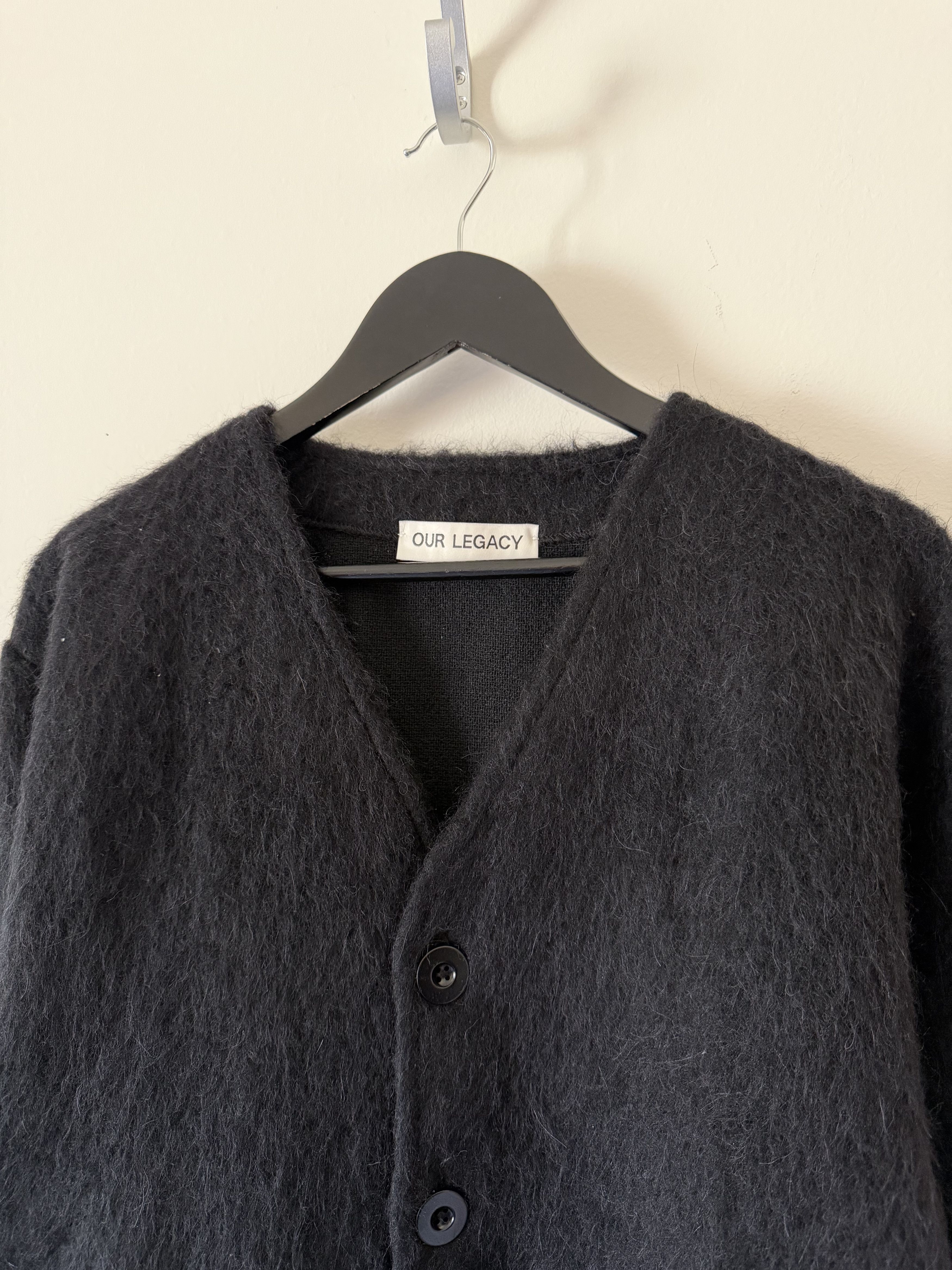 Our Legacy Our Legacy Mohair Cardigan in Black Size US XL / EU 56 / 4 - 2 Thumbnail