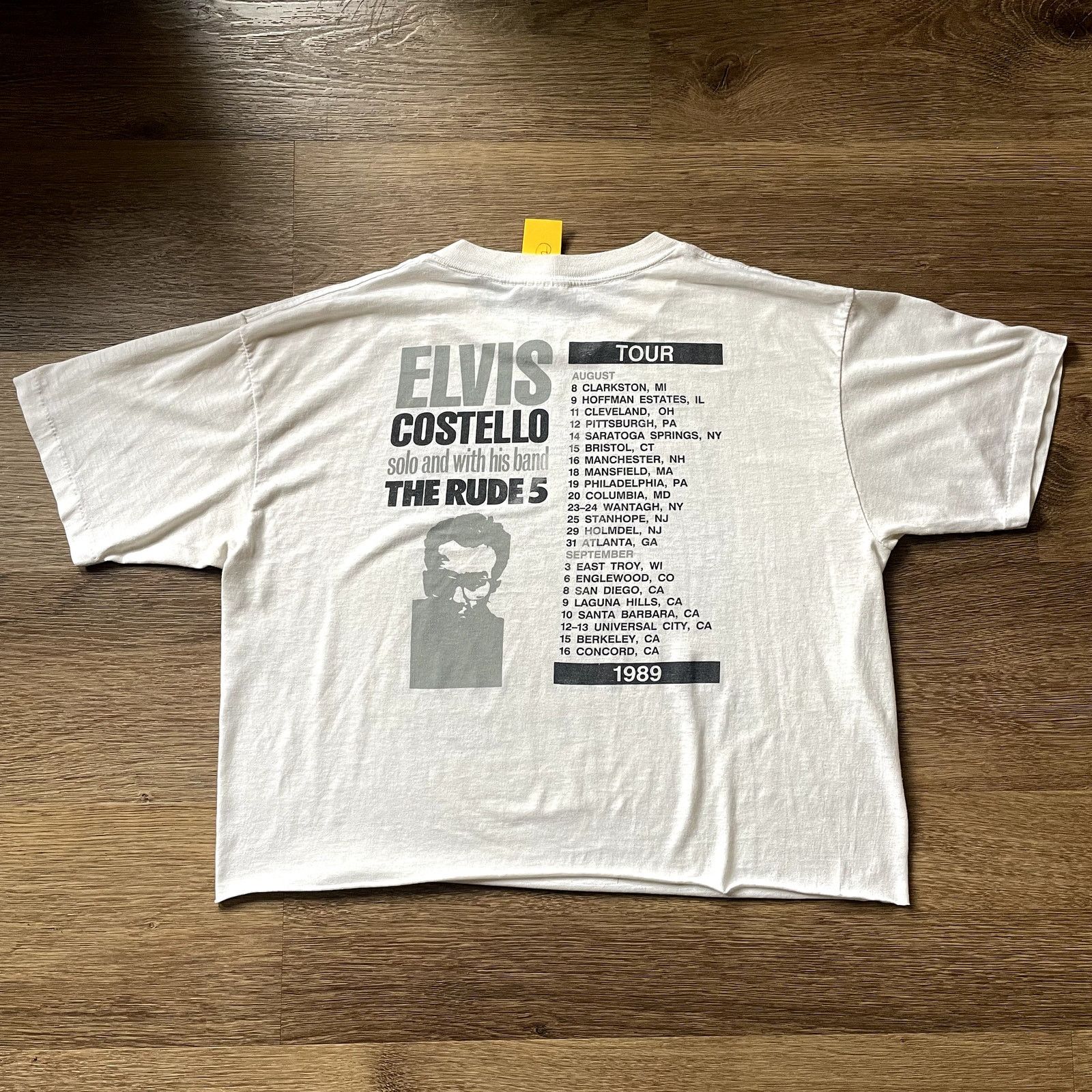 Other 1989 VTG Elvis Costello Tour Cropped Band Tee- Womens XL Size XL / US 12-14 / IT 48-50 - 4 Thumbnail
