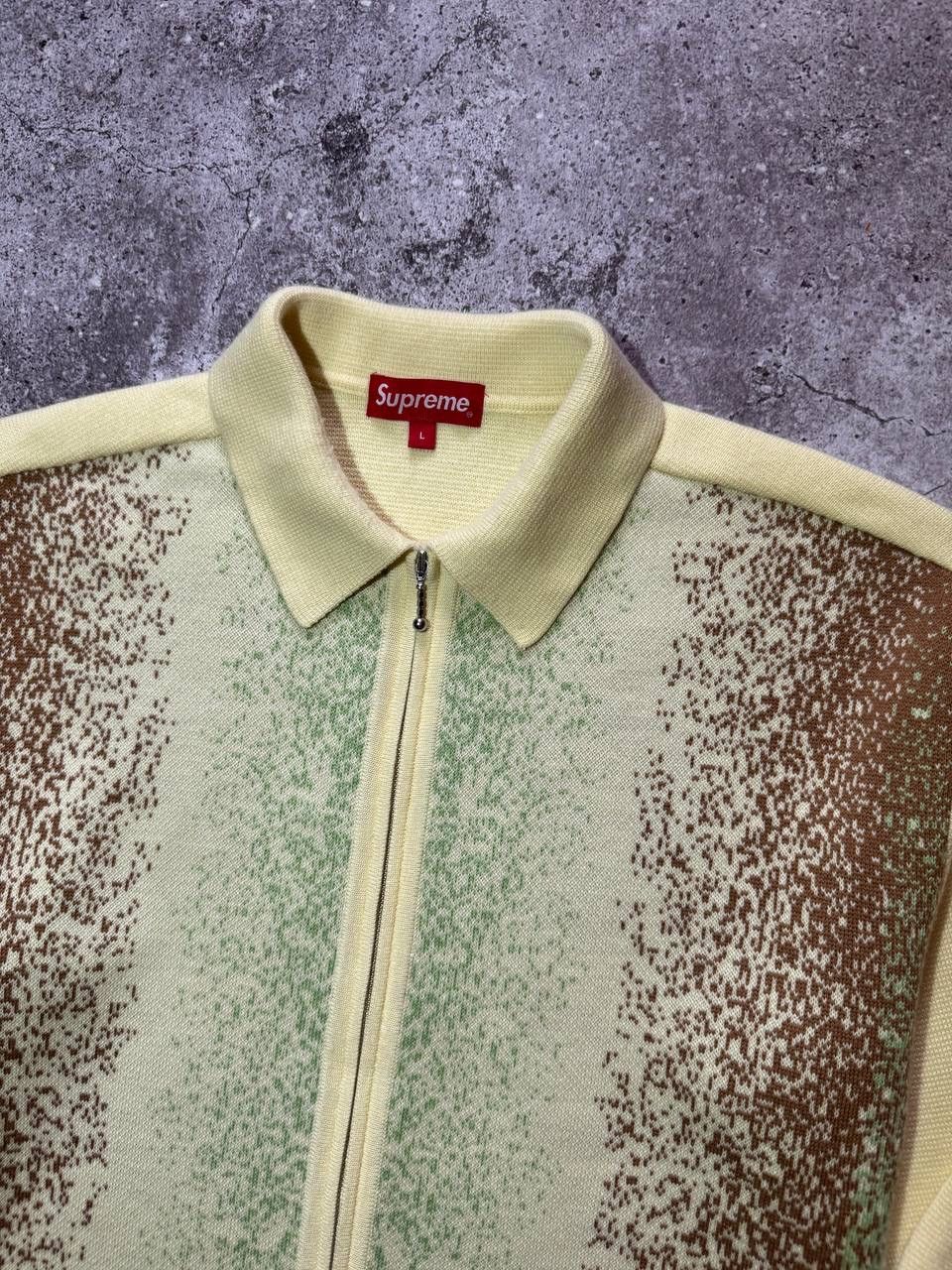 Supreme Supreme Gradient Stripe Zip-Up Cardigan Pale Yellow (SS22) Size US L / EU 52-54 / 3 - 3 Thumbnail