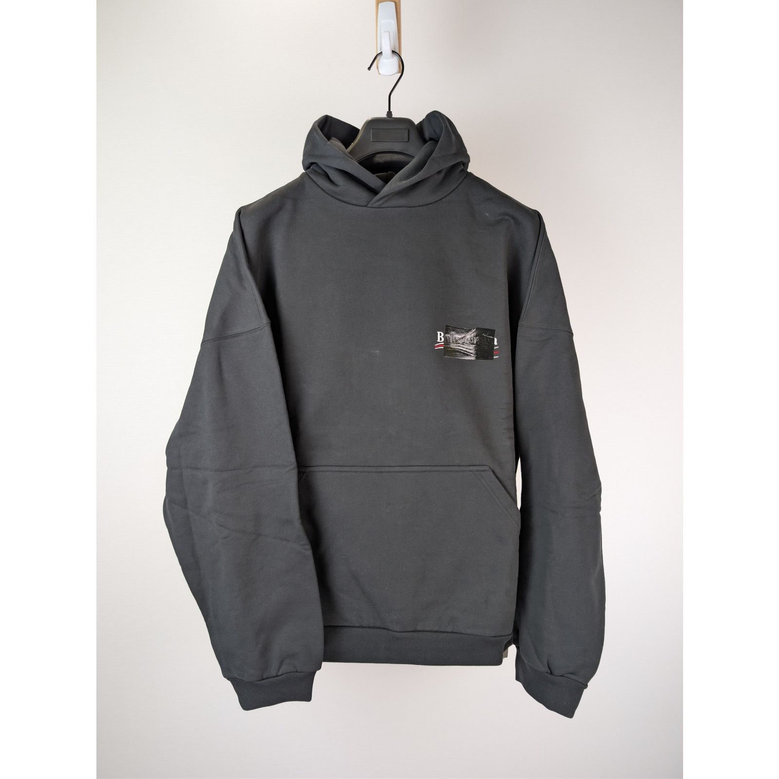 Balenciaga o1rshd1 Gaffer Molleton Archetype Large Fit Hoodie in Black Size US XXL / EU 58 / 5 - 3 Thumbnail