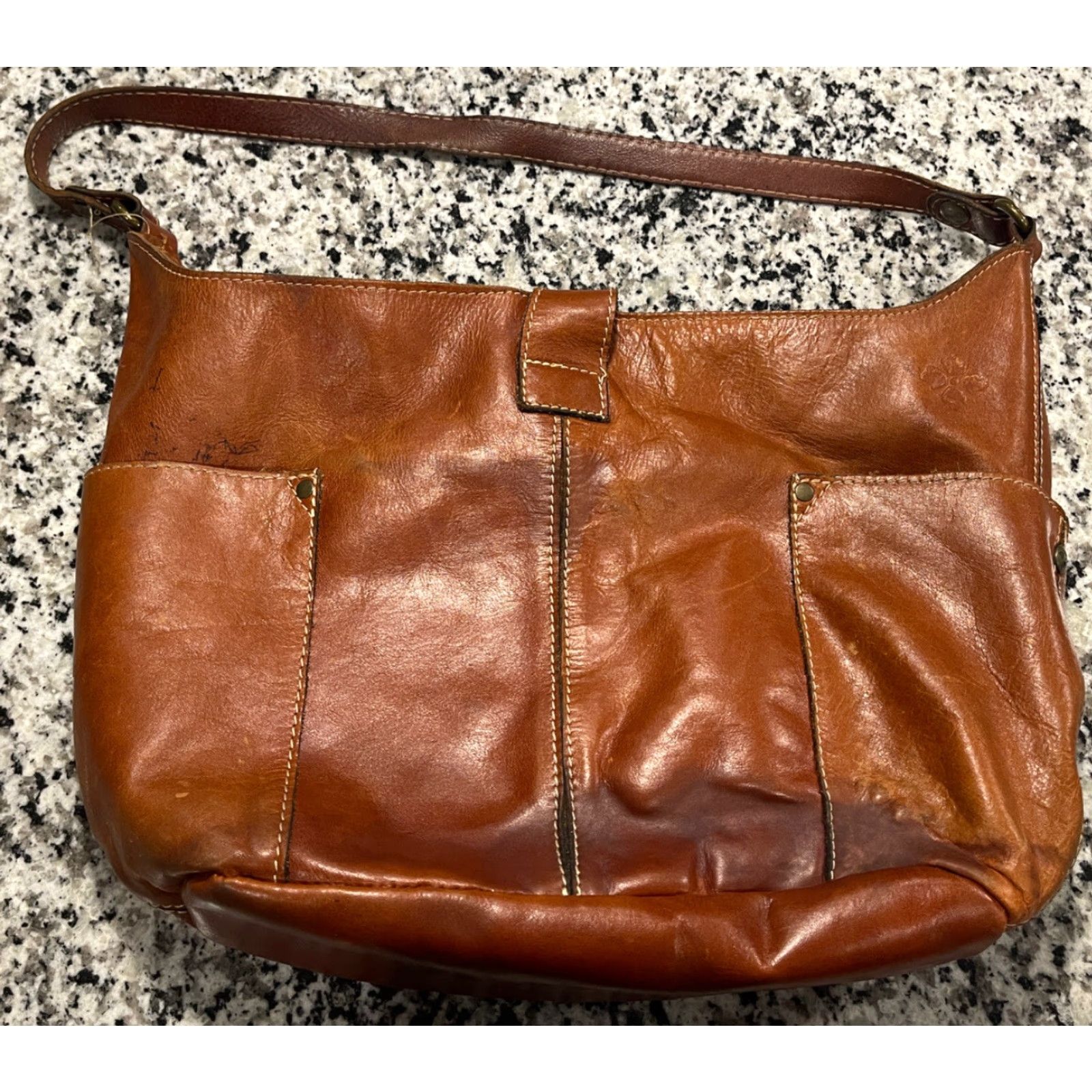 Patricia Nash Patricia Nash Hobo Heritage Brown Leather Large Shoulder Bag) Size ONE SIZE - 5 Thumbnail