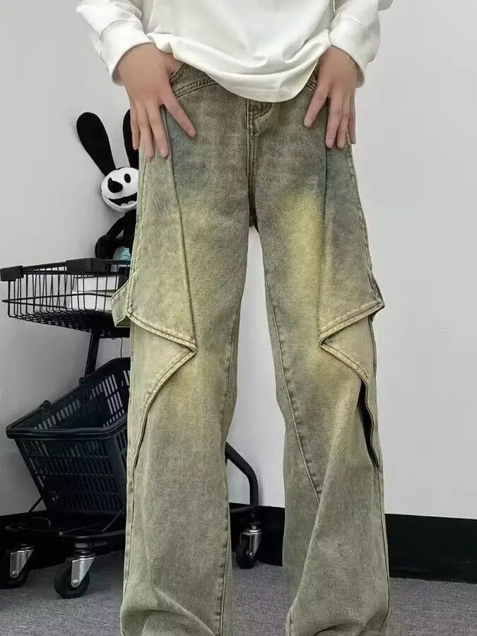 Japanese Brand × Jean Retro loose straight leg wide leg jeans Size US 32 / EU 48 - 1 Thumbnail