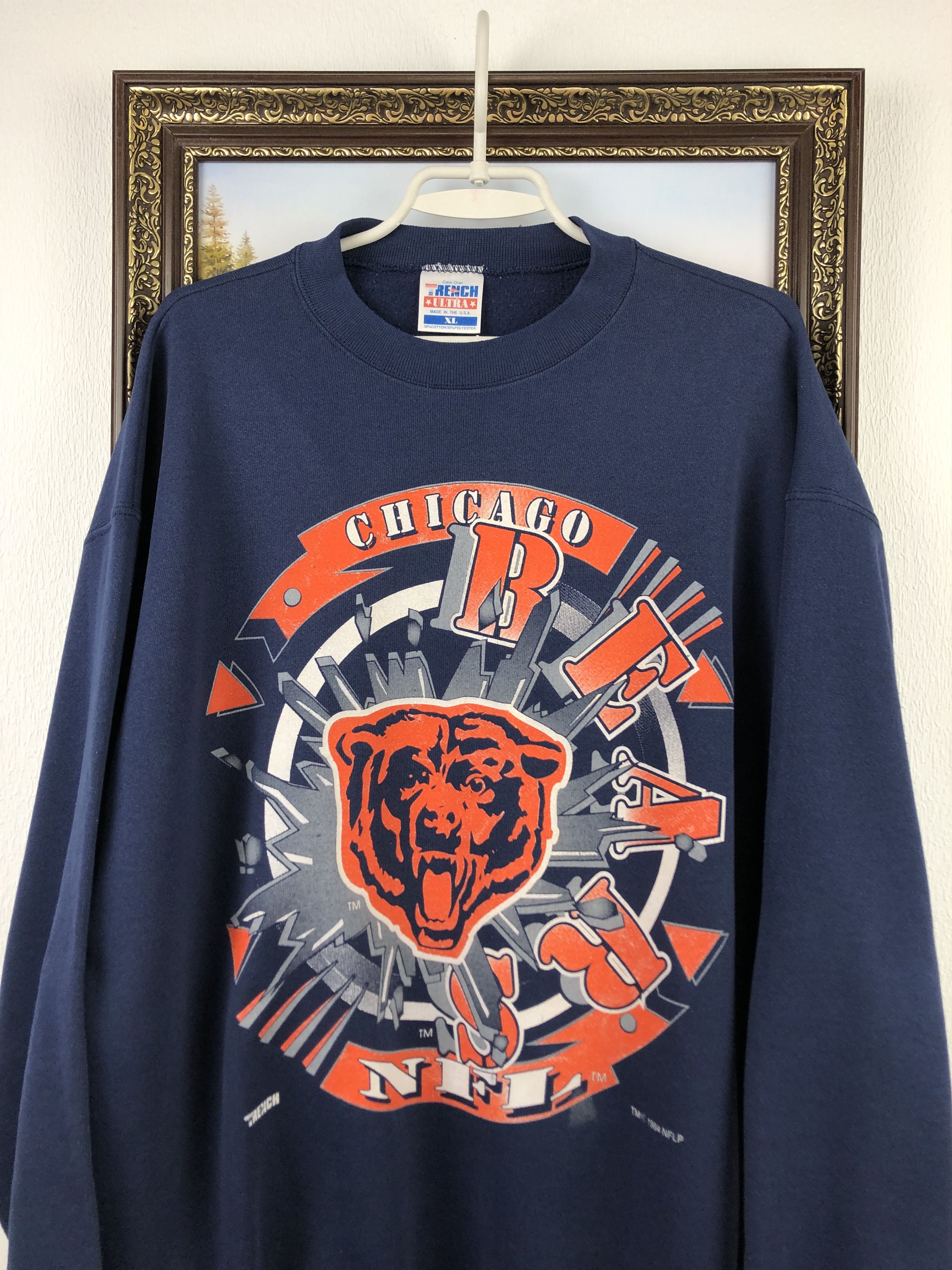 Vintage Vintage 90s Chicago Bears Graphic Crewneck Sweatshirt Rare Size US XL / EU 56 / 4 - 2 Thumbnail