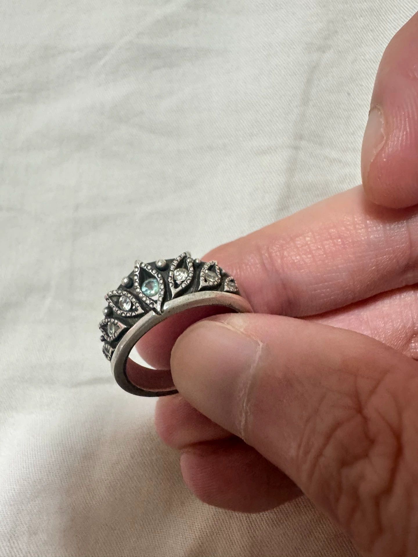 Other BIG BLACK MARIA 925 Silver Light Blue Topaz Zircon Ring Size ONE SIZE - 5 Thumbnail