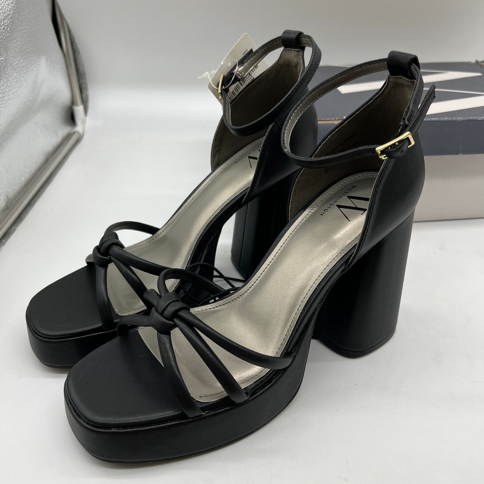 Other Worthington Womens Ellsworth Heeled Sandals Black Size 8.5M Size US 8.5 / IT 38.5 - 8 Thumbnail