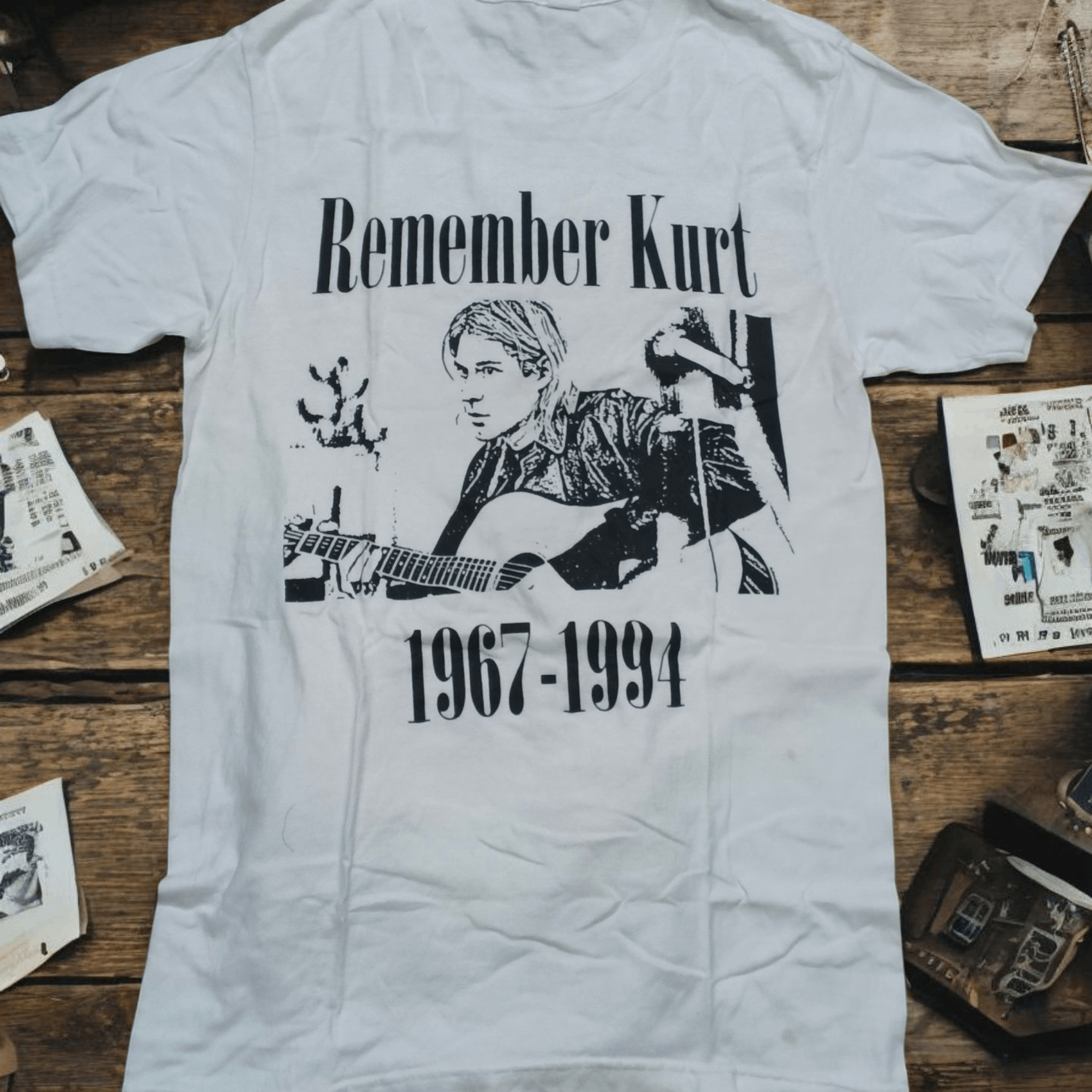 Tultex Vintage memorial Kurt cobain 1967-1994 Size US M / EU 48-50 / 2 - 1 Thumbnail