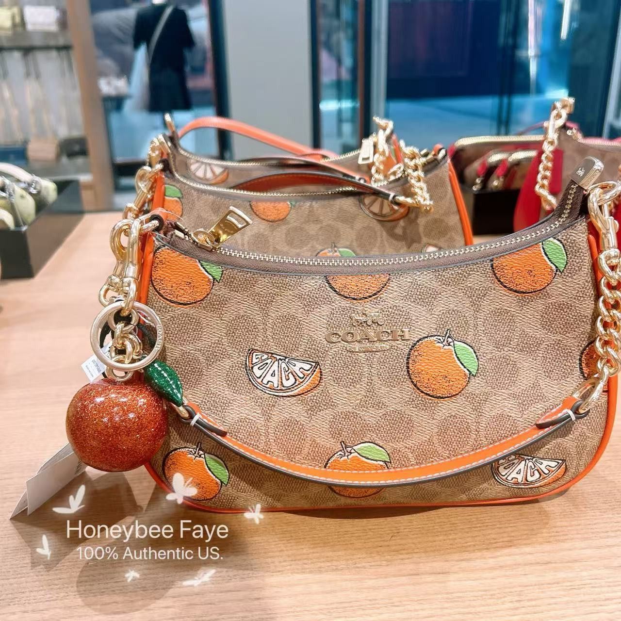 Coach Orange Bag Charm CAO51 Size ONE SIZE - 3 Thumbnail