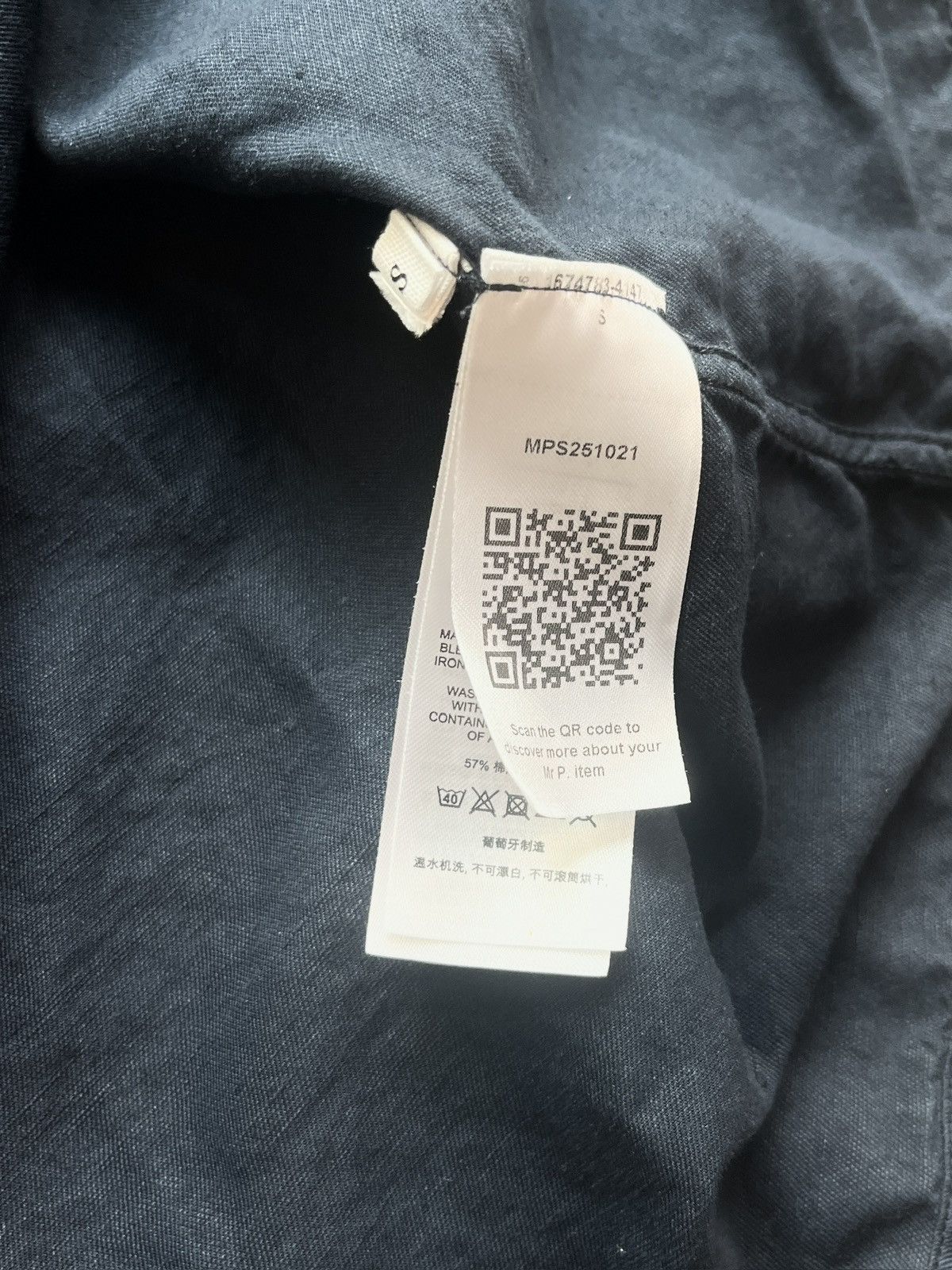 Mr P. Camp Collar Linen/Cotton Shirt - Size S/M Size US S / EU 44-46 / 1 - 5 Thumbnail