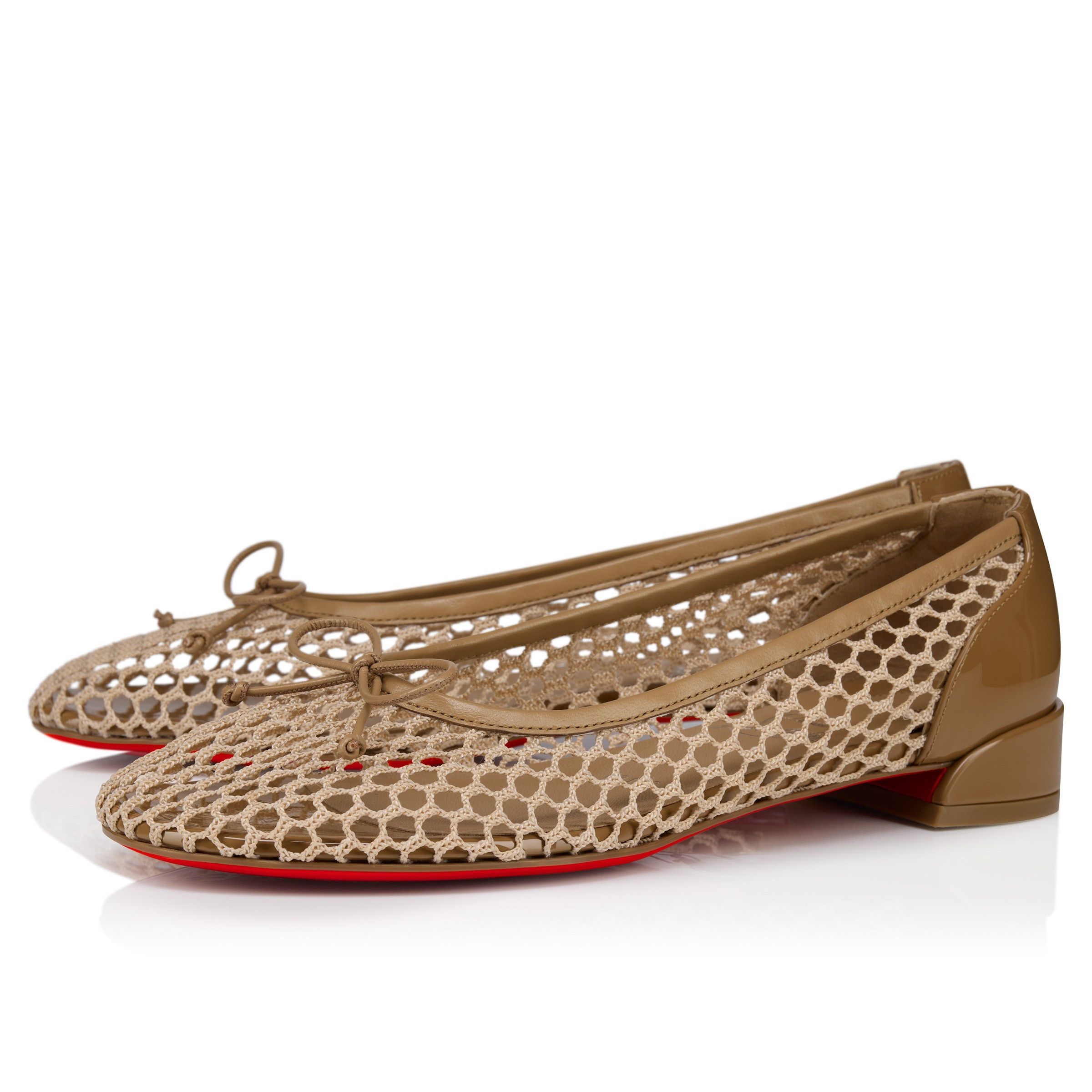 Christian Louboutin oc11z0126 Sweetie Jane Mesh in Beige/Brown Size US 8 / IT 38 - 1 Thumbnail