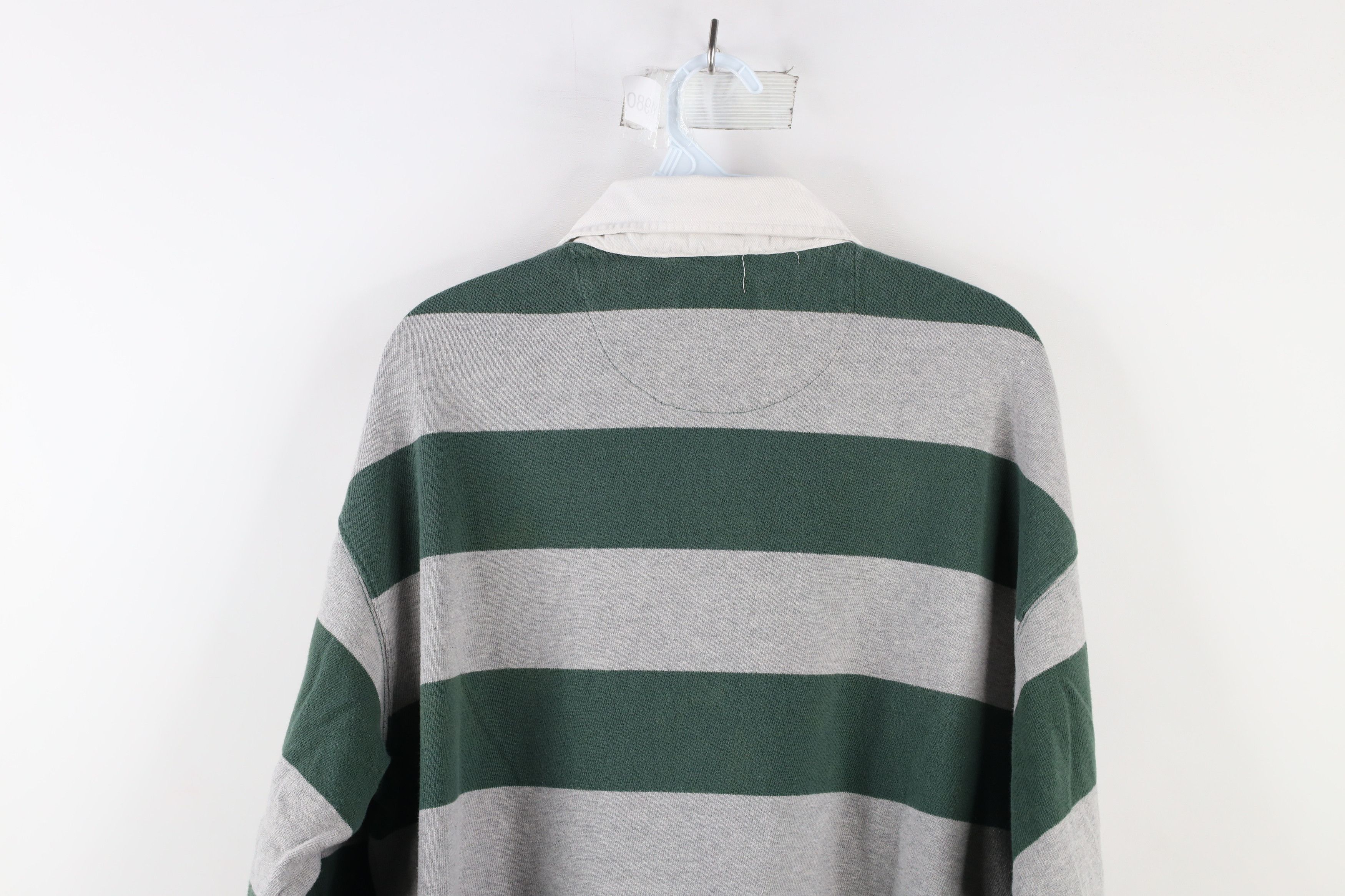 Vintage Vintage 90s Streetwear Striped Long Sleeve Rugby Polo Shirt Size US XL / EU 56 / 4 - 7 Thumbnail