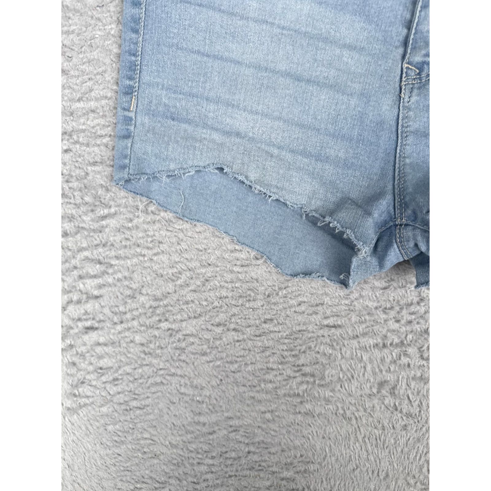 Denime D. Jeans Shorts Womens 4 Blue Denim Cut-Off Raw Hem Stretch Mid Rise Casual 25x2 Size 27" / US 4 / IT 40 - 3 Thumbnail