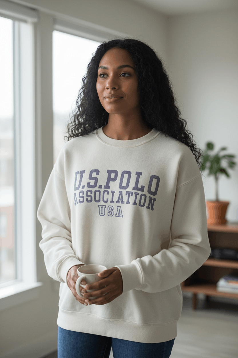 U.S. Polo Assn. Vintage 90's US POLO ASSOCIATION Big Logo Sweatshirts Size M / US 6-8 / IT 42-44 - 1 Thumbnail