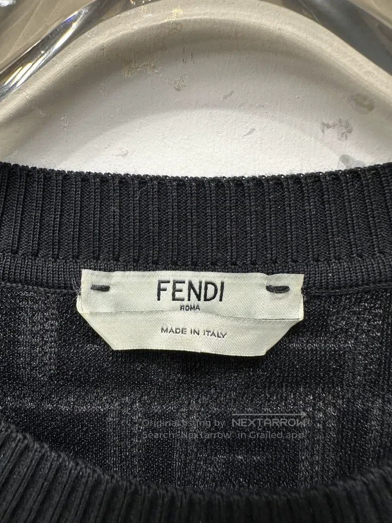 Fendi Fendi Classic Black FF Logo Knit Top Size XS / US 0-2 / IT 36-38 - 3 Thumbnail