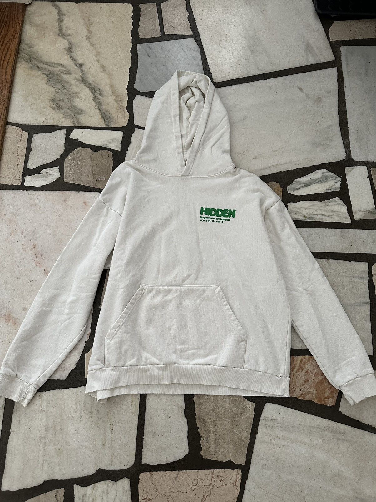 image of Hidden Ny | Masthead Hoodie | Size XL in White, Men's