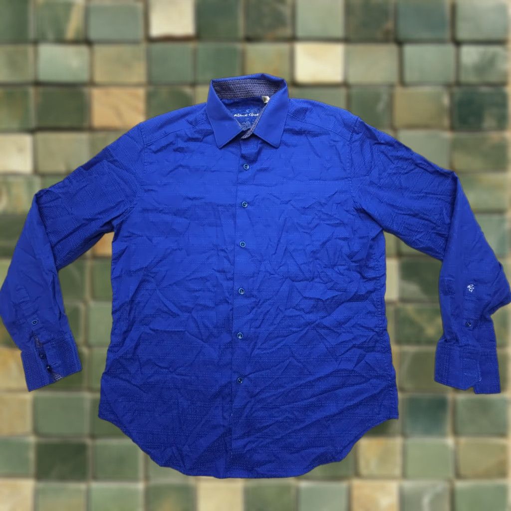Robert Graham Robert Graham Shirt Mens Large Classic Fit Blue Print Long Sleeve Button-Up Shirt Size US L / EU 52-54 / 3 - 1 Thumbnail
