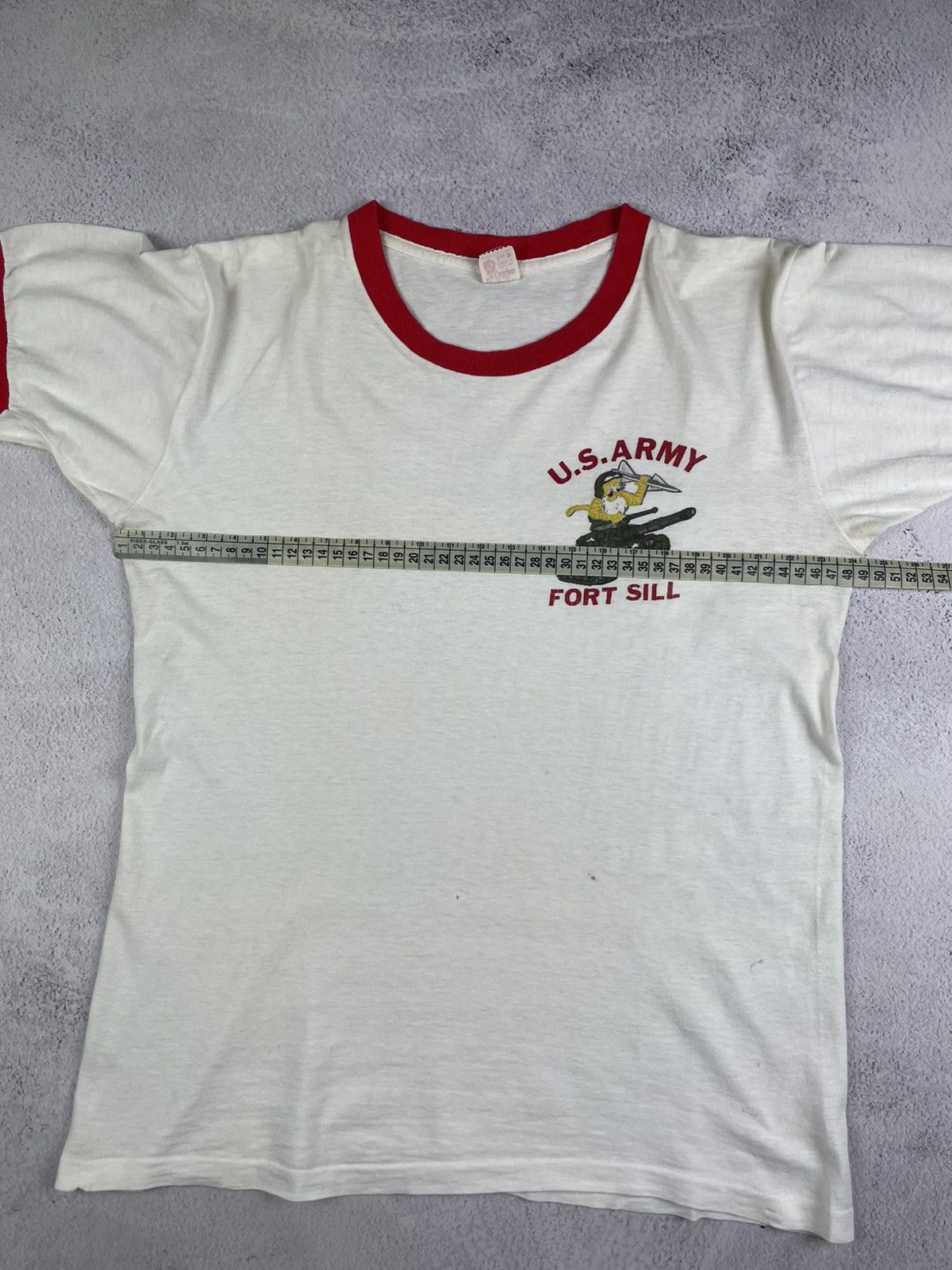 Vintage Vintage 60s U.S. Army Fort Sill Ringer T-Shirt Collegiate M Size US M / EU 48-50 / 2 - 16 Thumbnail