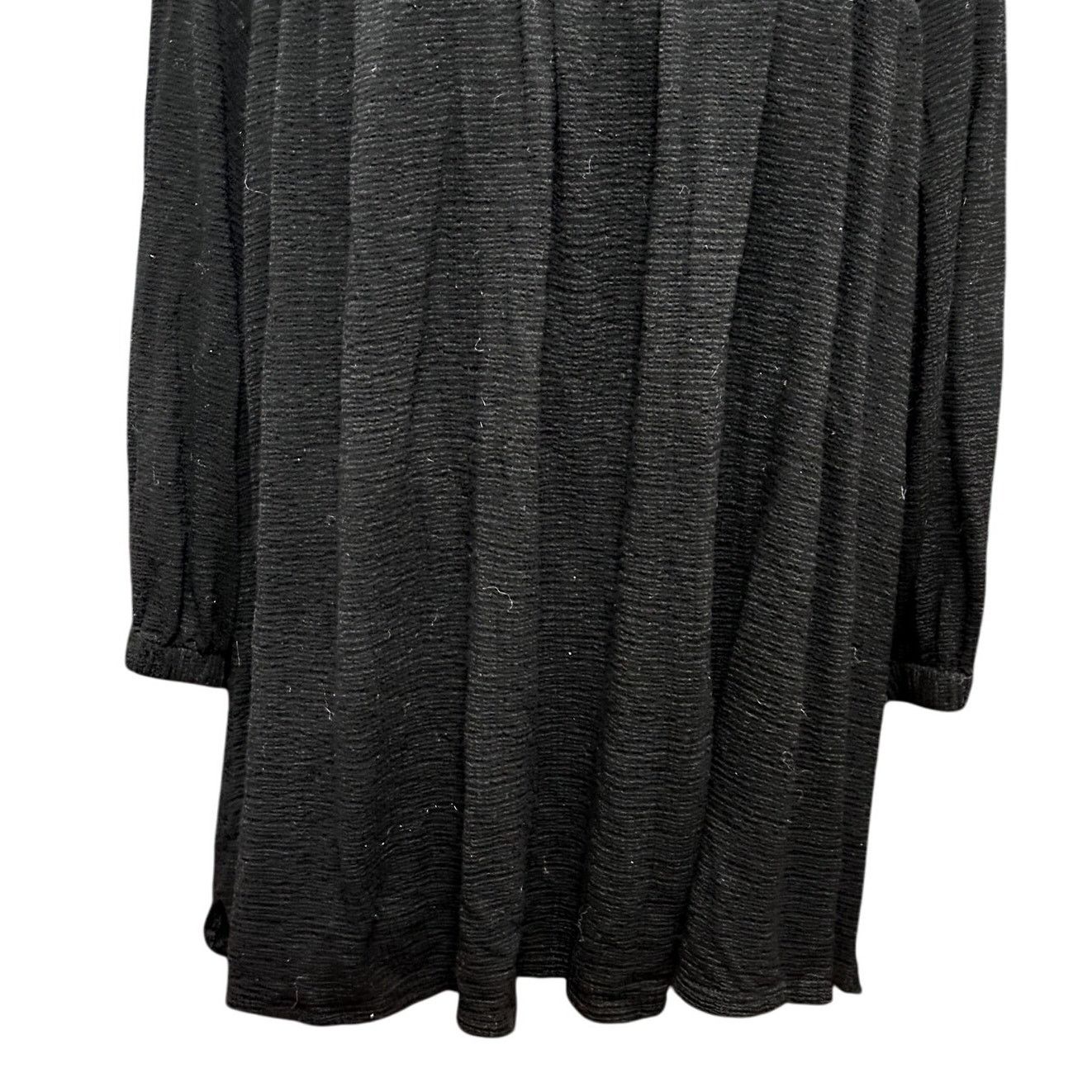 Other Melloday Blouse Smock Long Sleeves Stretchy Black Women's 1X Size XL / US 12-14 / IT 48-50 - 3 Thumbnail