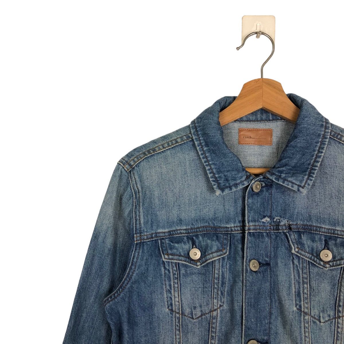 Japanese Brand EARTH MUSIC & ECOLOGY DENIM TRUCKER JACKET ISSEY MIYAKE Size M / US 6-8 / IT 42-44 - 6 Thumbnail