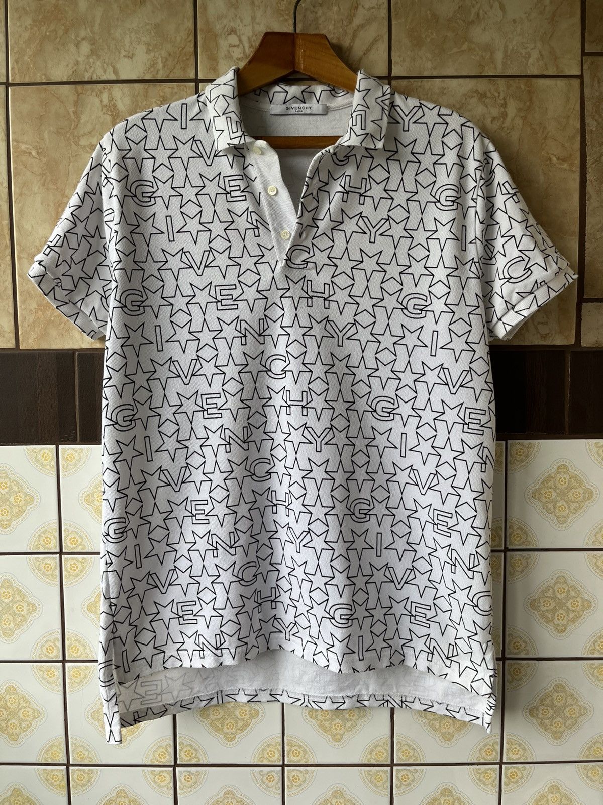 Givenchy × Luxury Rare! Givenchy Star Polo Embroidered Luxury