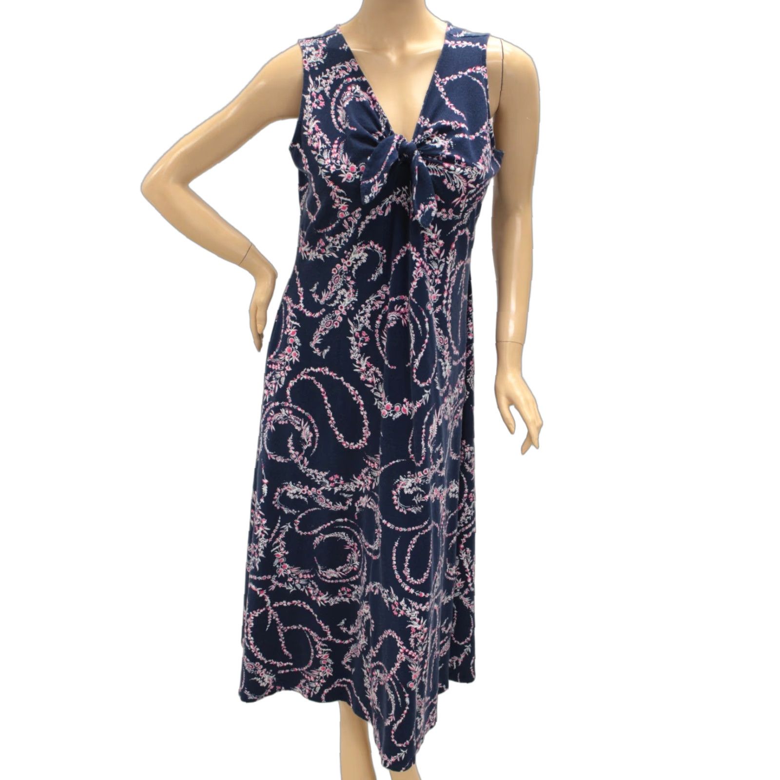 Talbots Talbots Maxi Dress Womens 1X Blue Floral Stretch Boho Beachy Vacation V Neck Size XL / US 12-14 / IT 48-50 - 1 Thumbnail