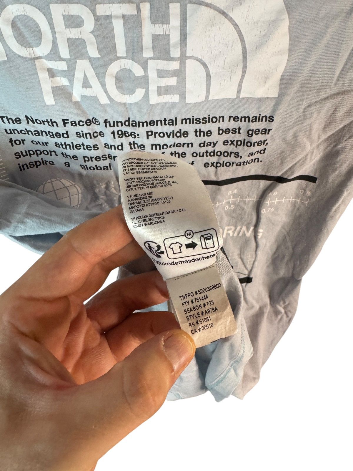 The North Face The North Face blue tee big logo M Size US M / EU 48-50 / 2 - 8 Thumbnail