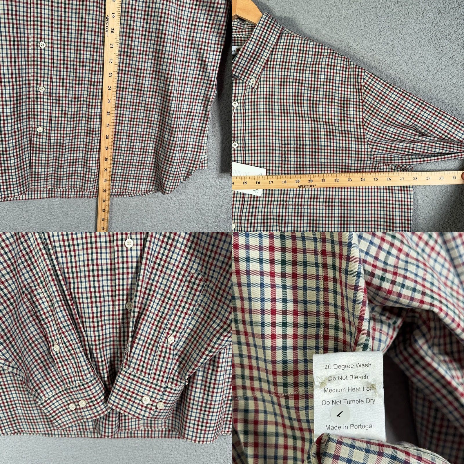 Vintage Alan Paine Shirt Mens 2XL Plaid Check Long Sleeve Cotton Button-Up Shirt Mens Size US XXL / EU 58 / 5 - 8 Thumbnail