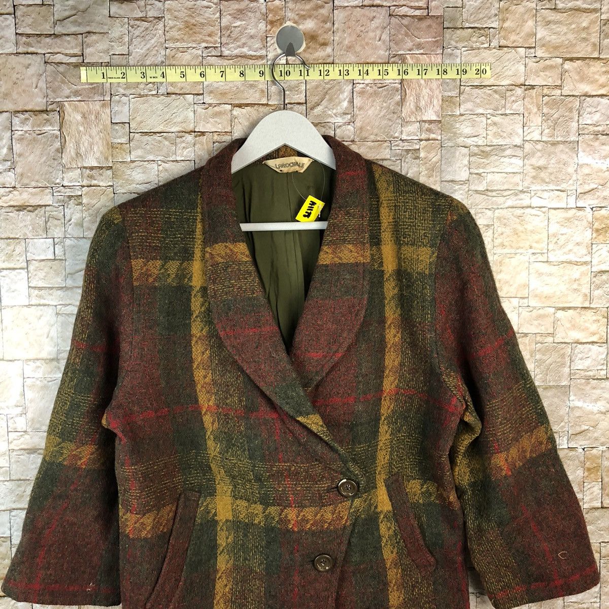 Japanese Brand Larochelle vintage Brown Tweed Blazer #A1178 Size US M / EU 48-50 / 2 - 2 Thumbnail