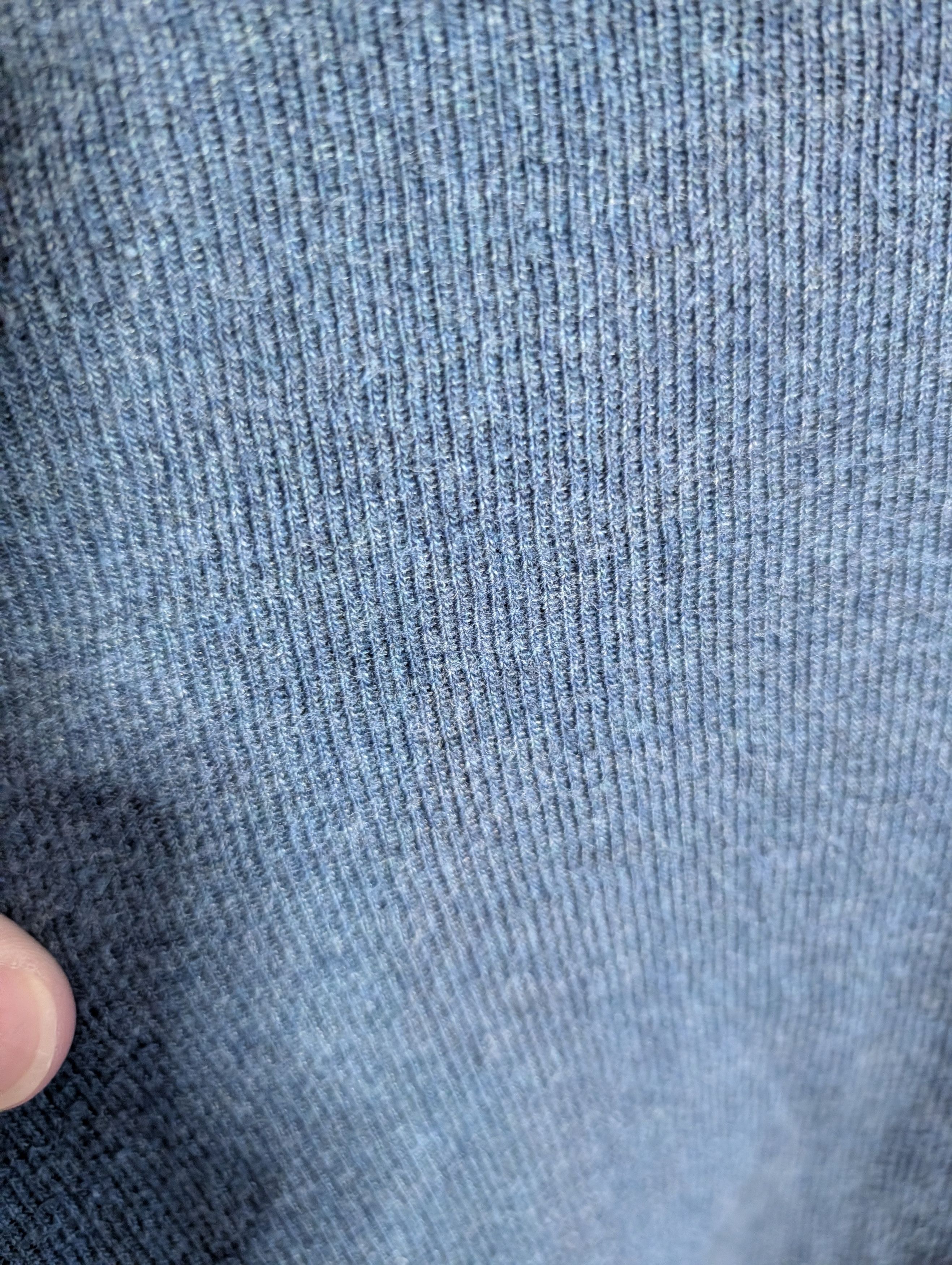 Vince Blue ribbed knit cotton hoodie SOFT w drawstrings Size US L / EU 52-54 / 3 - 3 Thumbnail