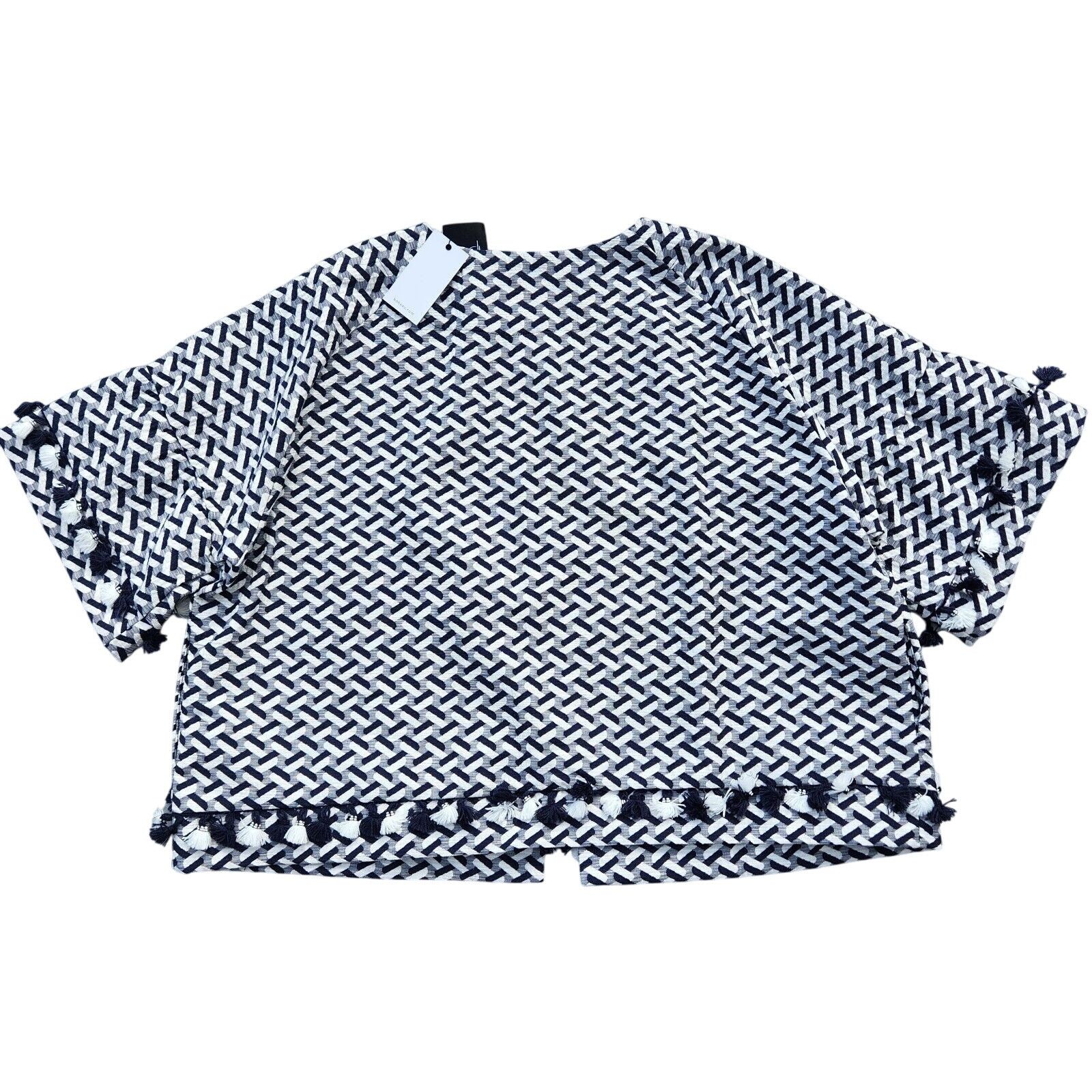 The Unbranded Brand B Collection Jacquard Open Front Crop Jacket Plus Size 2X Size XXL / US 16-18 / IT 52-54 - 6 Thumbnail