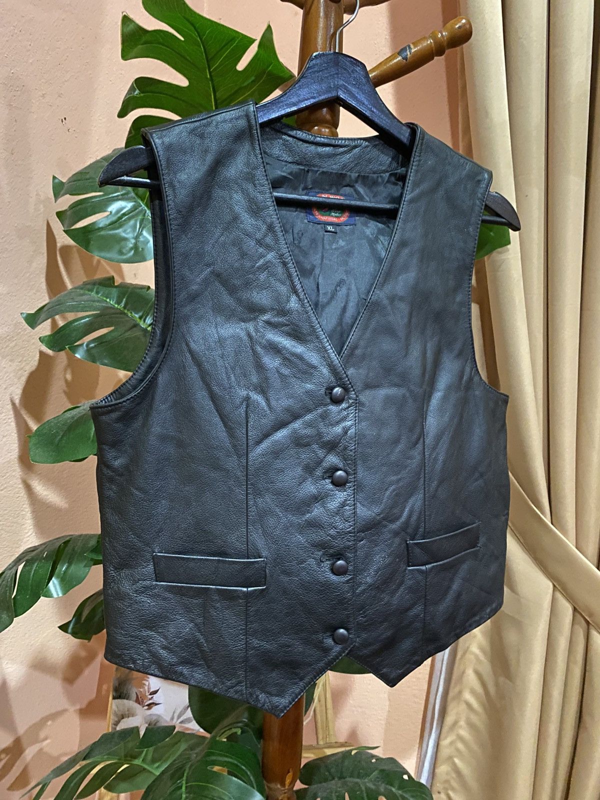 Leather Vintage Han Wool Leather Vest Classic Western Style Size US L / EU 52-54 / 3 - 3 Thumbnail