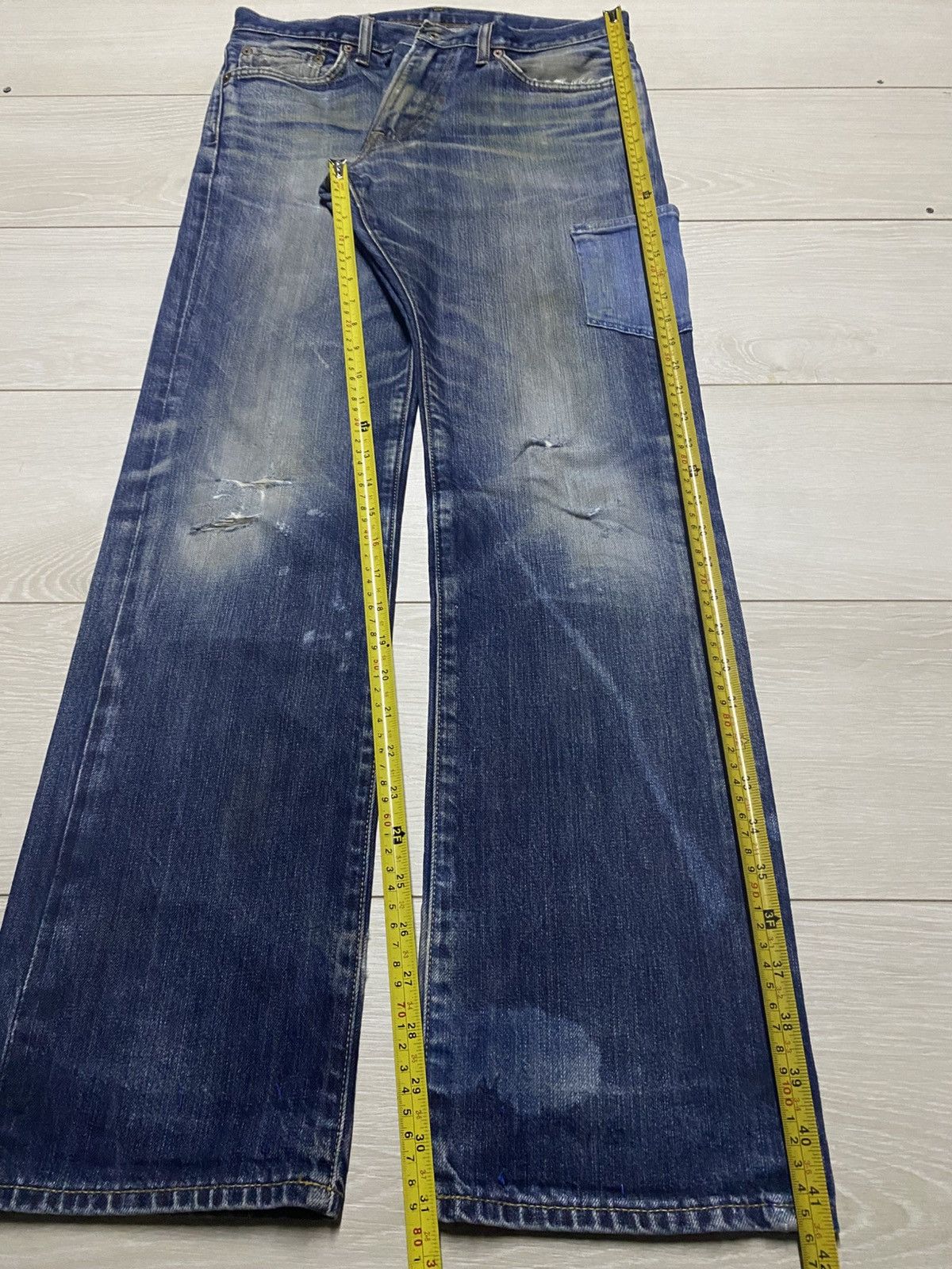 Uniqlo Vintage Uniqlo Mud Wash Distressed Loose Jeans Size US 31 - 15 Thumbnail