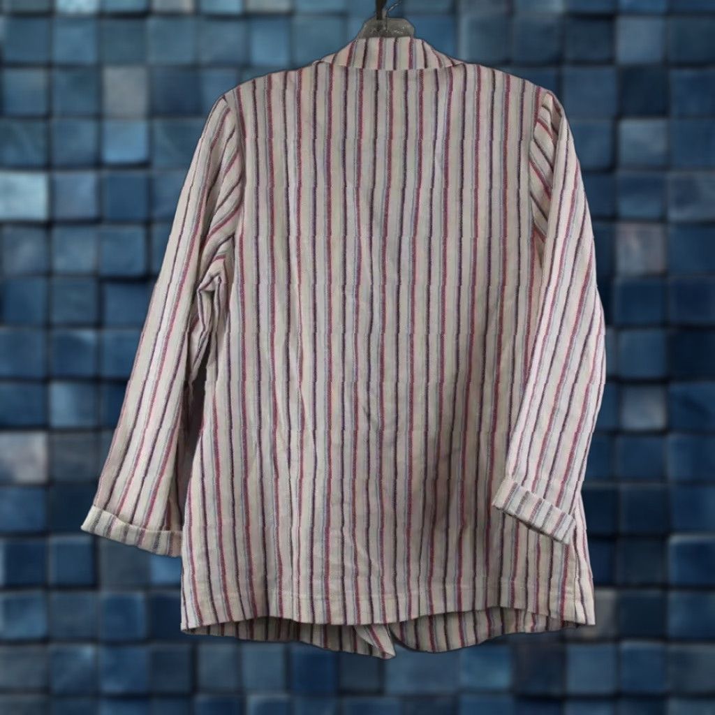 Anthropologie Anthropologie Women's Purple Stripe Linen Jacket Size S User: Anthropologie Women's Purple Stripe Linen Jacket Size S Size S / US 4 / IT 40 - 1 Thumbnail