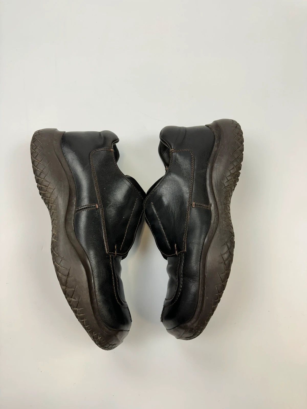 Prada Prada Sport FW1999 Black Leather Derby Vibram Puddle Sole Size US 9.5 / EU 42-43 - 7 Thumbnail