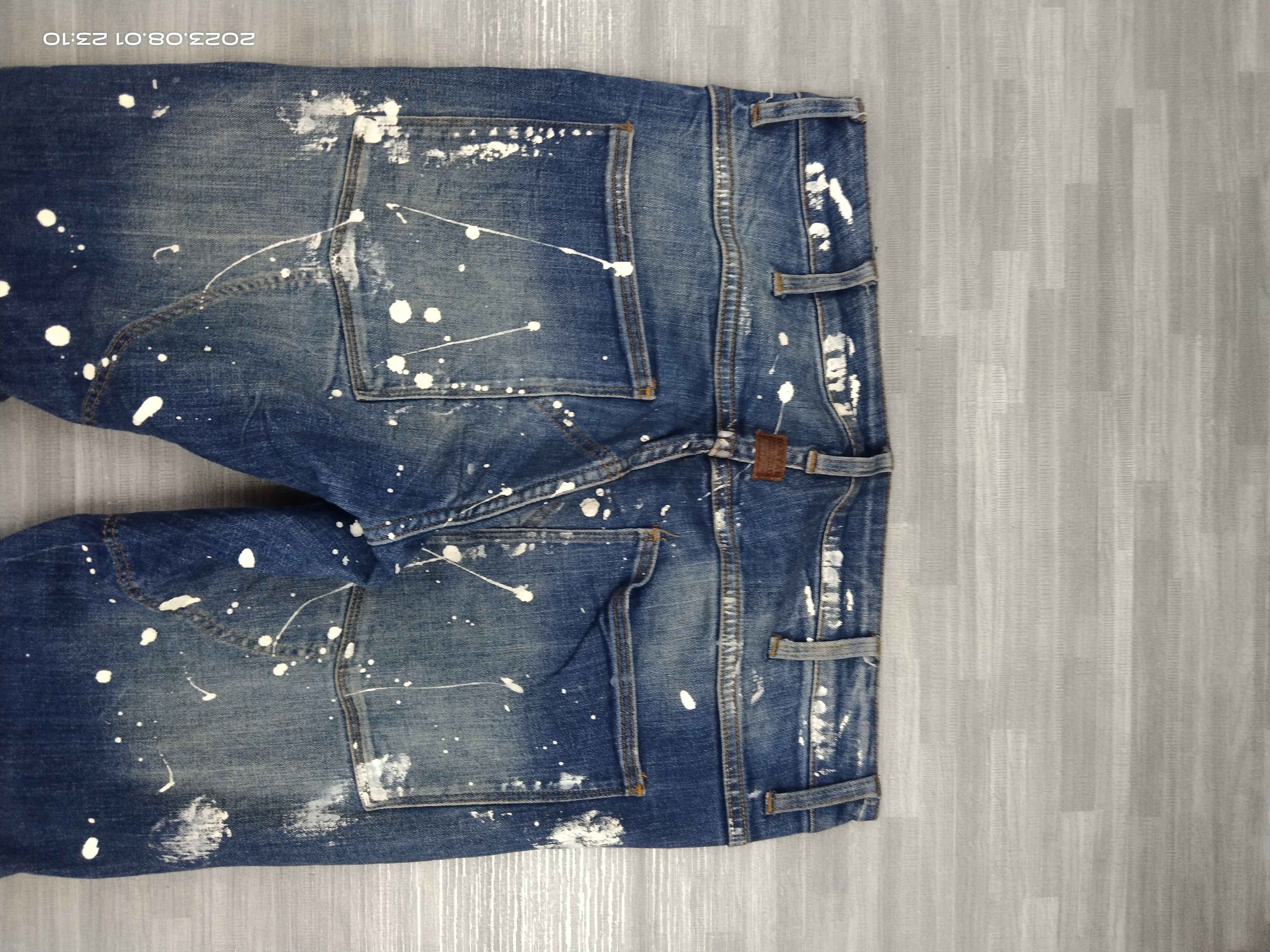 Japanese Brand SICK SPLATTER RAW DENIM PANTS Size US 31 - 5 Thumbnail