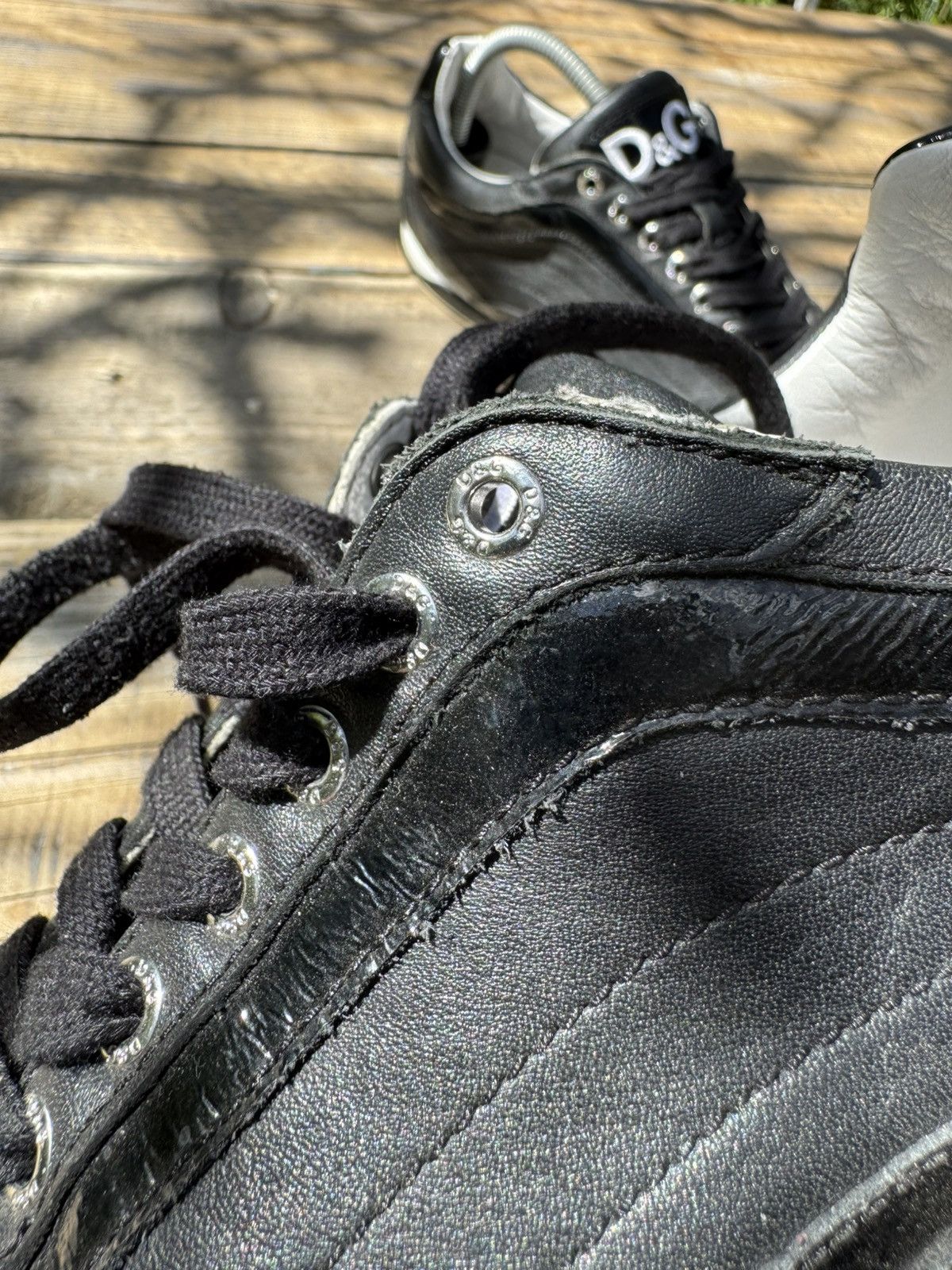 Dolce & Gabbana Vintage Dolce Gabbana Leather Y2k Sneakers Size US 7 / EU 40 - 12 Thumbnail