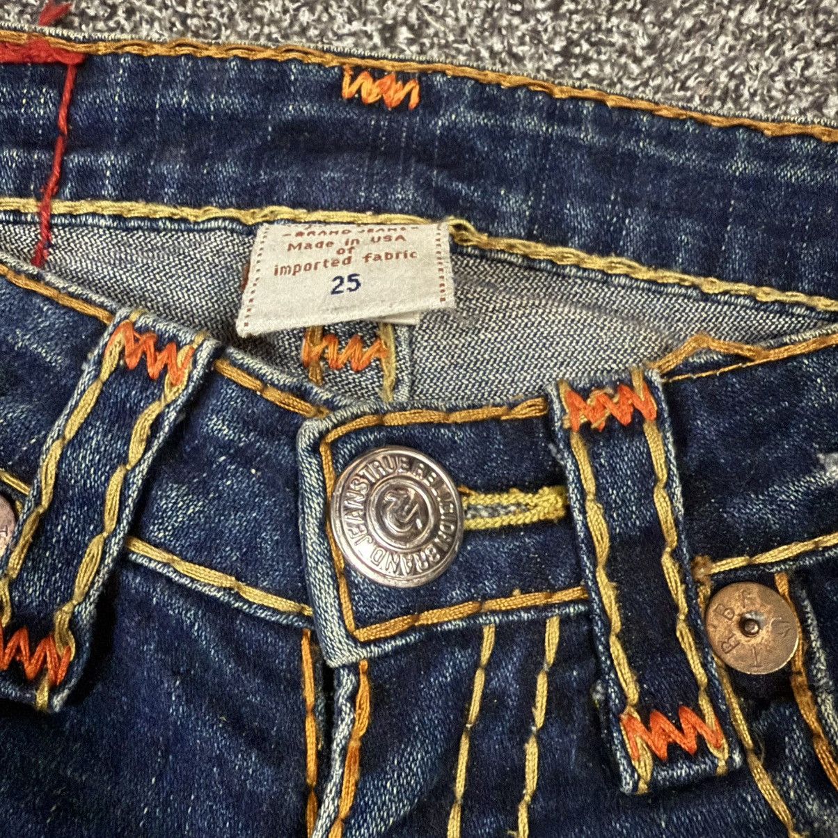 True Religion 🔥🇺🇸 Flared Sick True Religion Orange Archives y2k Denim Size US 29 - 14 Thumbnail