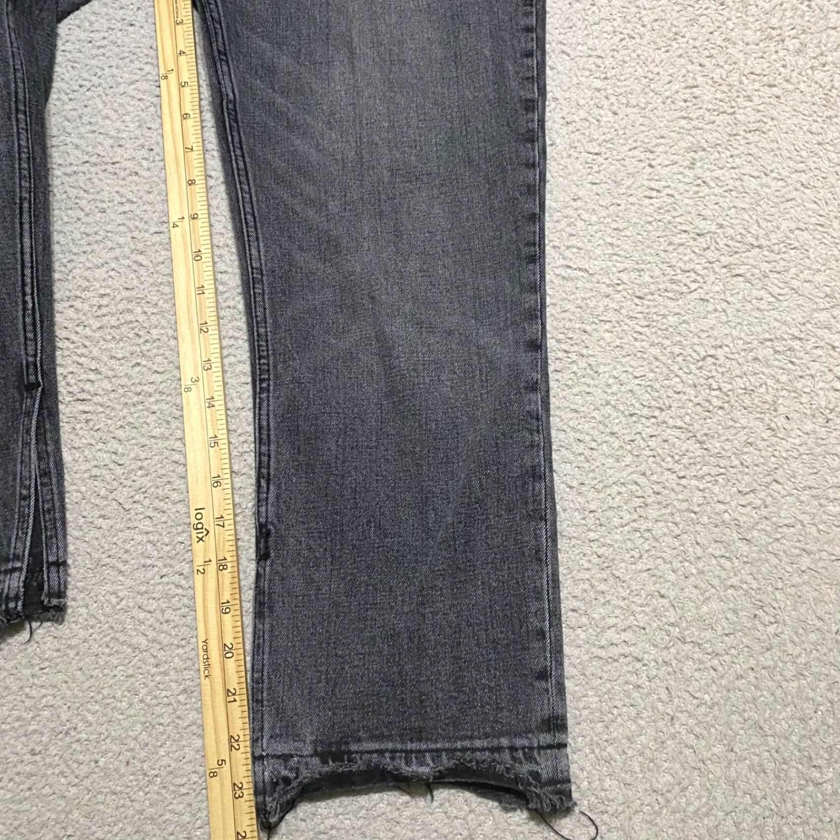 Abercrombie & Fitch Abercrombie & Fitch Jeans Womens 6P Gray Denim High Rise Straight Ankle Raw Hem Size 28" / US 6 / IT 42 - 3 Thumbnail