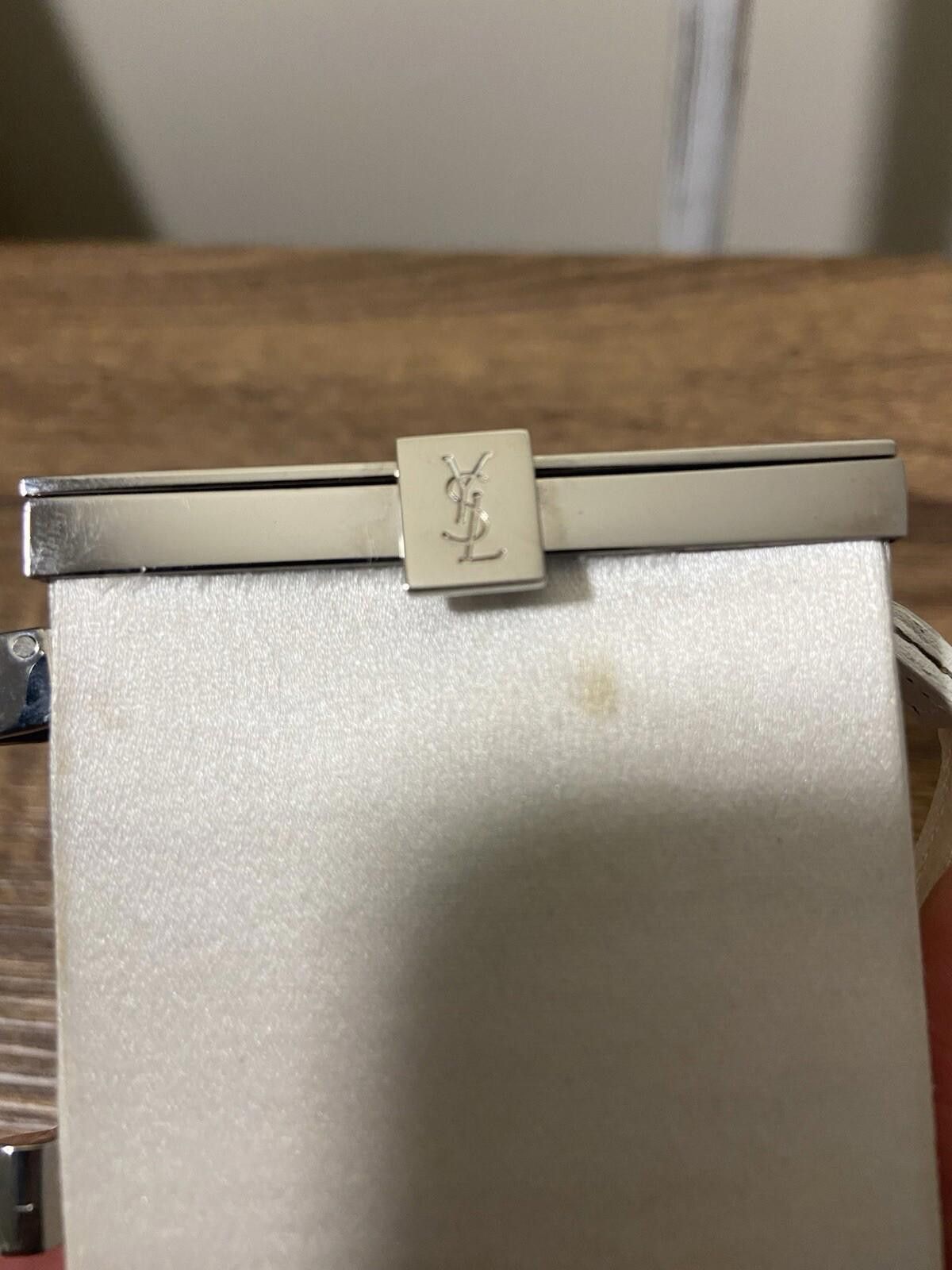 Saint Laurent Paris YSL Saint Laurent Tom Ford white canvas metal cigarette case Size ONE SIZE - 5 Thumbnail