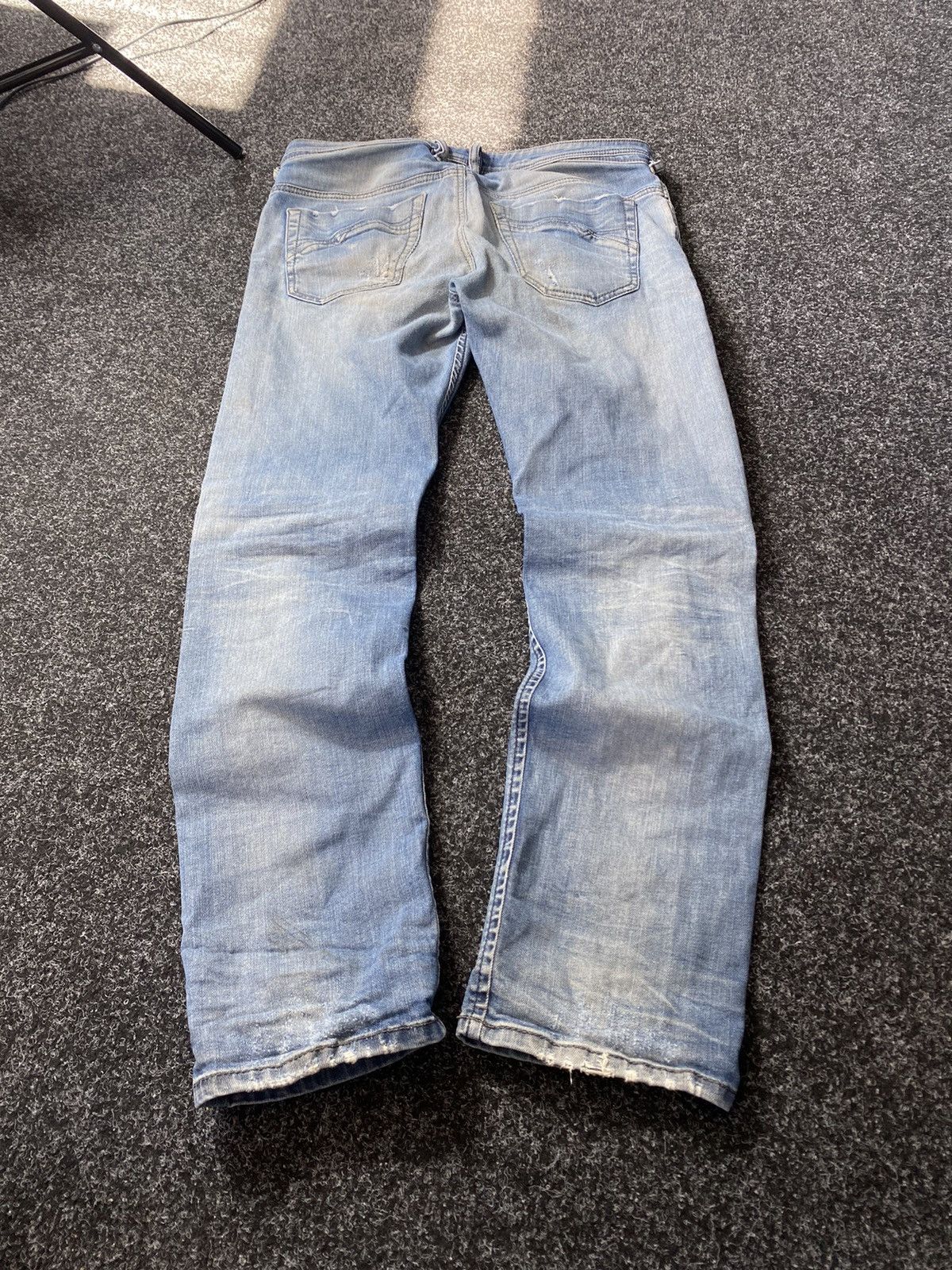 20471120 × Diesel 🔥Opium Diesel Distressed Dirty Jeans Japanese Bandit Owens Size US 34 / EU 50 - 6 Thumbnail