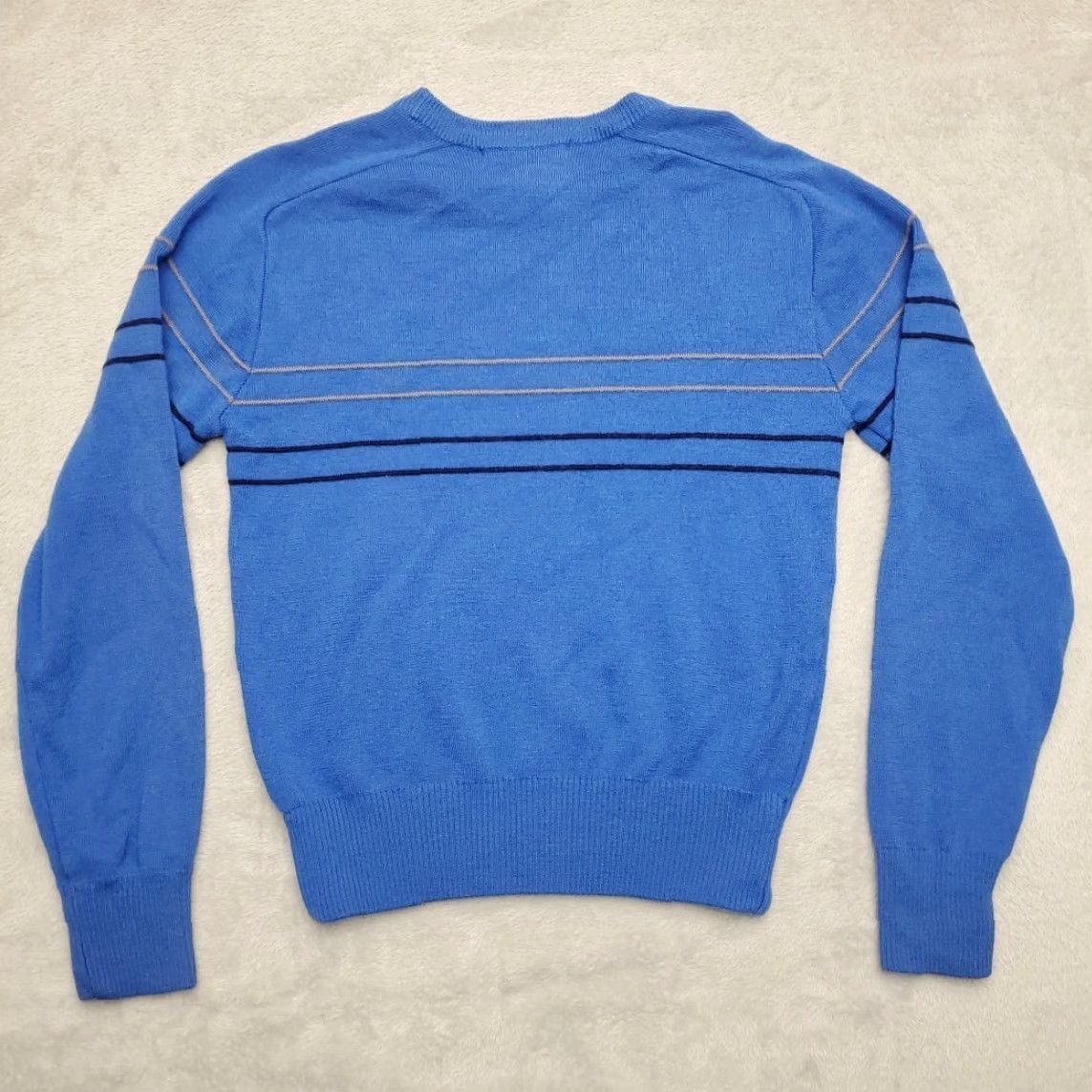 Rails VINTAGE Famous Trails Sweater Mens L Blue 100% Wool Ski Classic 90s Y2K Crew Neck Striped Knit Pullover Long Sleeve Size US L / EU 52-54 / 3 - 3 Thumbnail