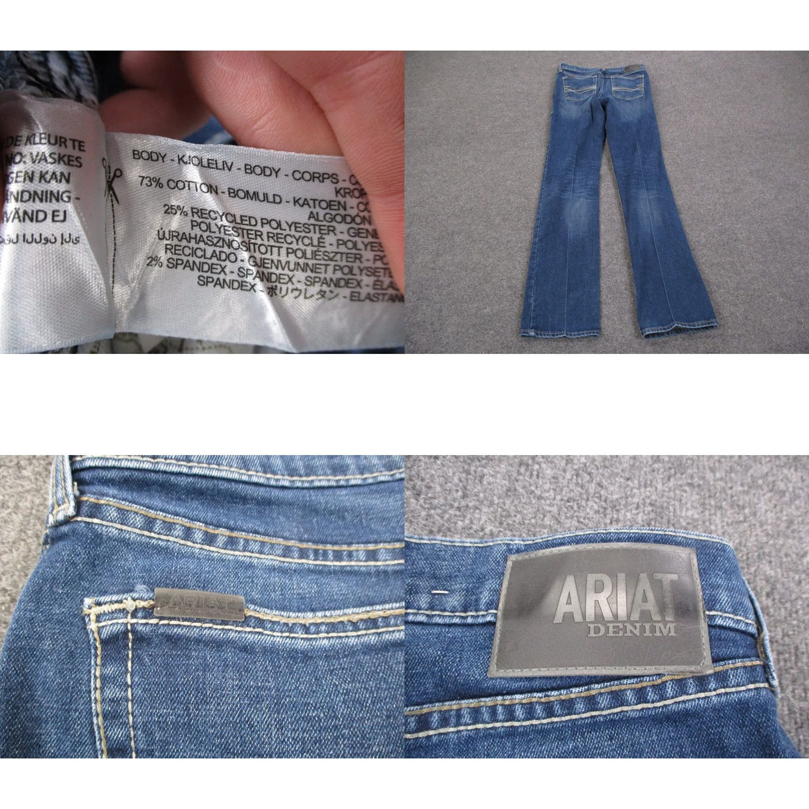 Ariat Ariat Jeans Mens 34 X 38 Blue Denim M4 Relaxed Bootcut Work Country Casual Pair Jeans Mens Regular Size US 32 / EU 48 - 9 Thumbnail