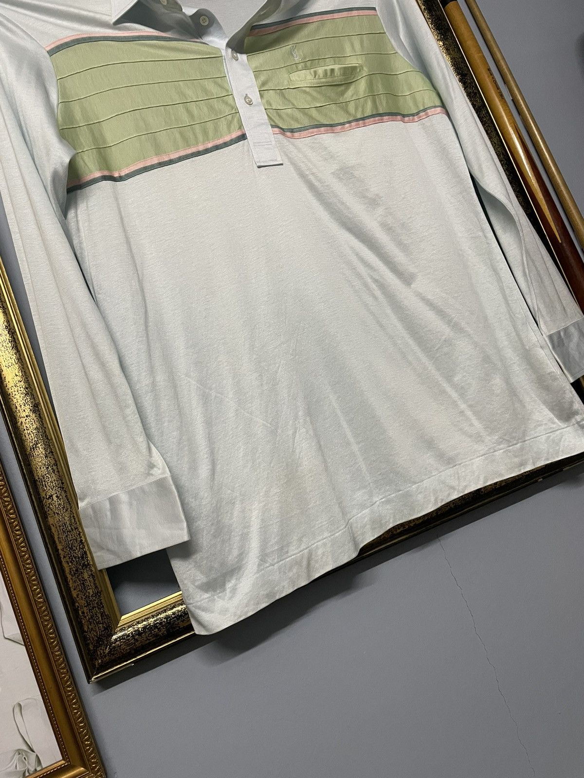 Yves Saint Laurent Vintage Yvesaintlaurent Light Pastel Colour Polo Sporty Look Size US L / EU 52-54 / 3 - 5 Thumbnail