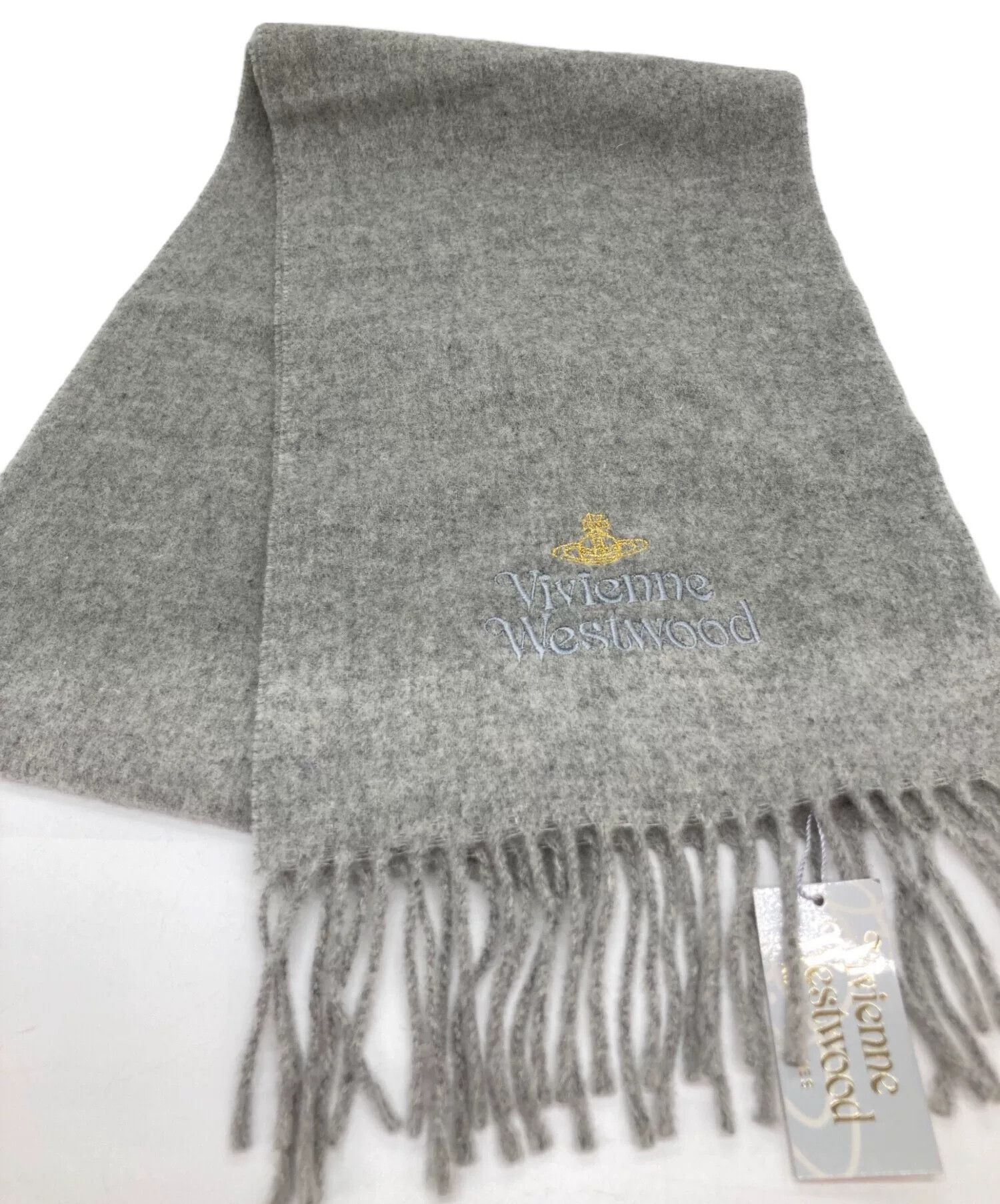 Vivienne Westwood Vivienne Westwood Gray Wool Scarf Size ONE SIZE - 1 Thumbnail