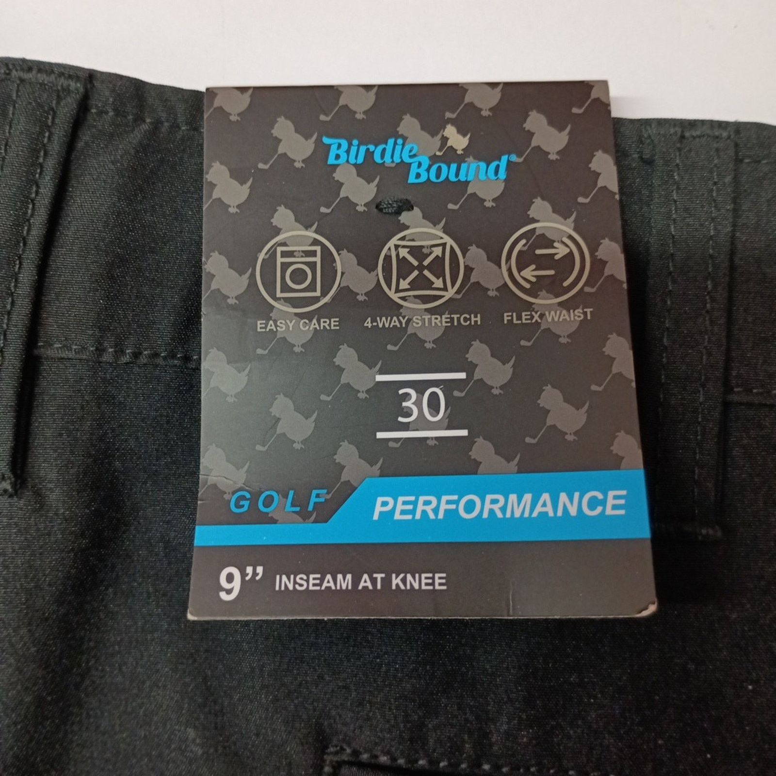 Other Birdie Bound Cargo Shorts Mens 30x9 Black Stretch Flex Waist Size US 30 / EU 46 - 6 Thumbnail