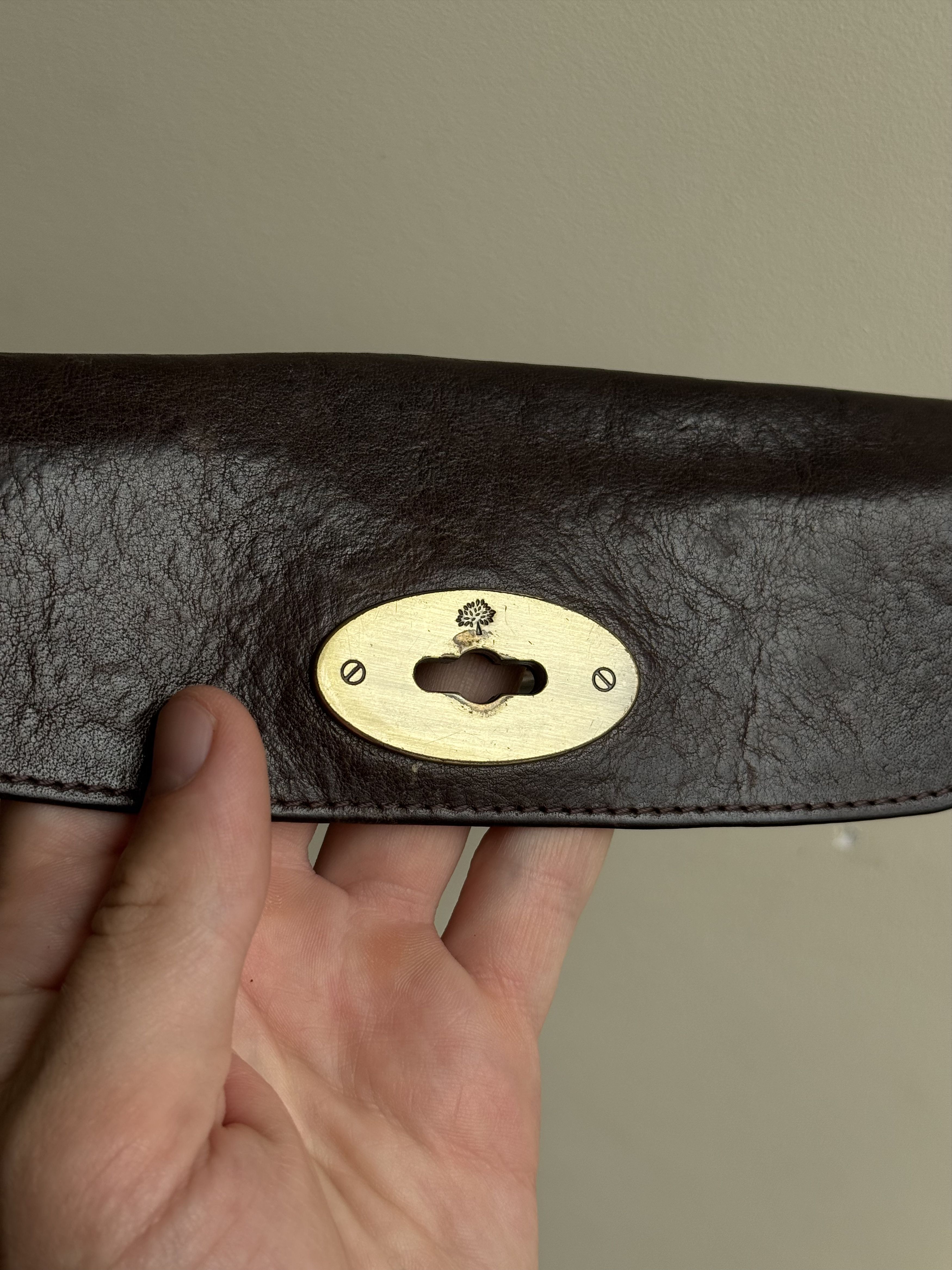 Mulberry Vintage Mulberry Long Postman Lock Wallet Purse Oak Brown Size ONE SIZE - 7 Thumbnail