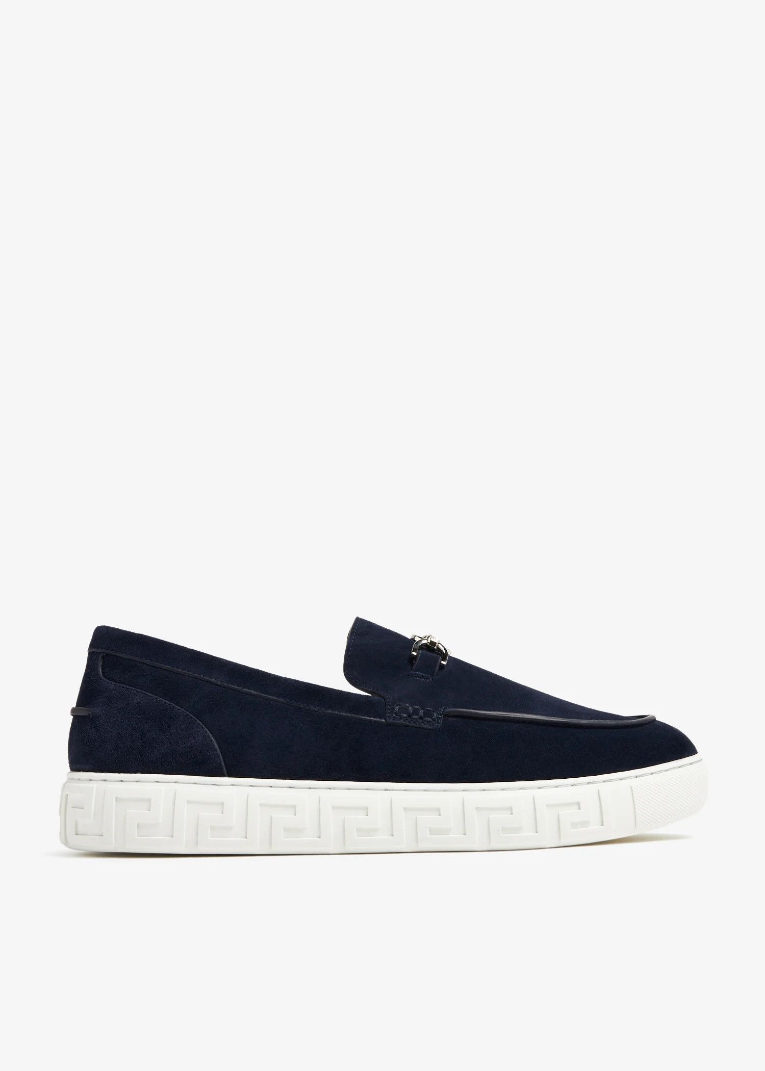 Versace o1s22i1n1224 Suede Leather Moccasins in Blue Size US 7 / EU 40 - 1 Thumbnail
