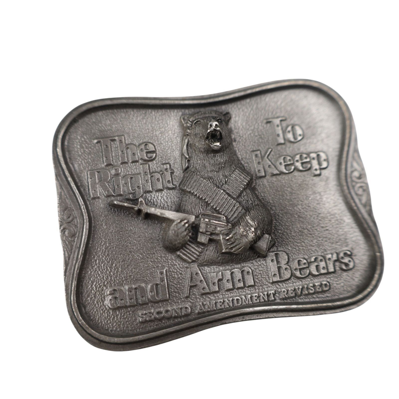Vintage True Vintage 80s Bearbo Right to Arm Bears 3D Belt Buckle Size ONE SIZE - 2 Thumbnail