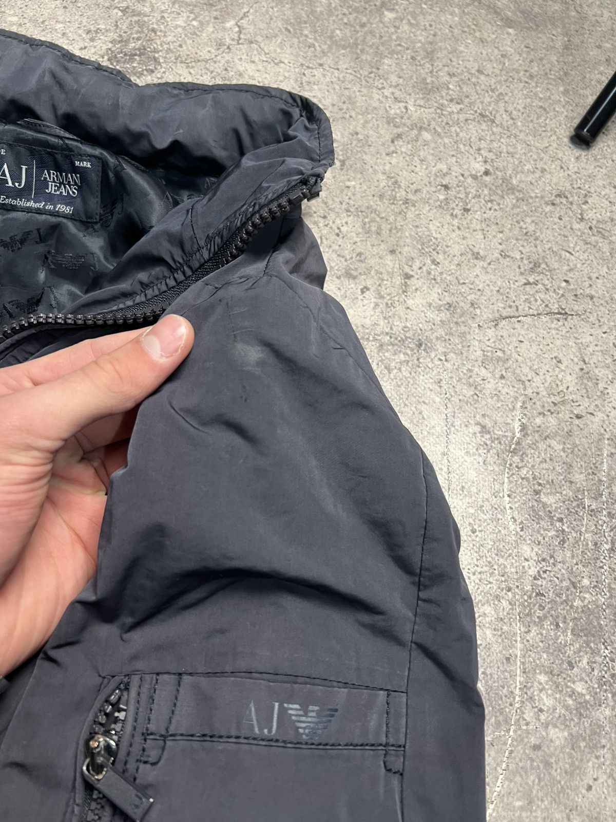 Armani Armani nylon bomber Jacket Navy blue Size US L / EU 52-54 / 3 - 15 Thumbnail